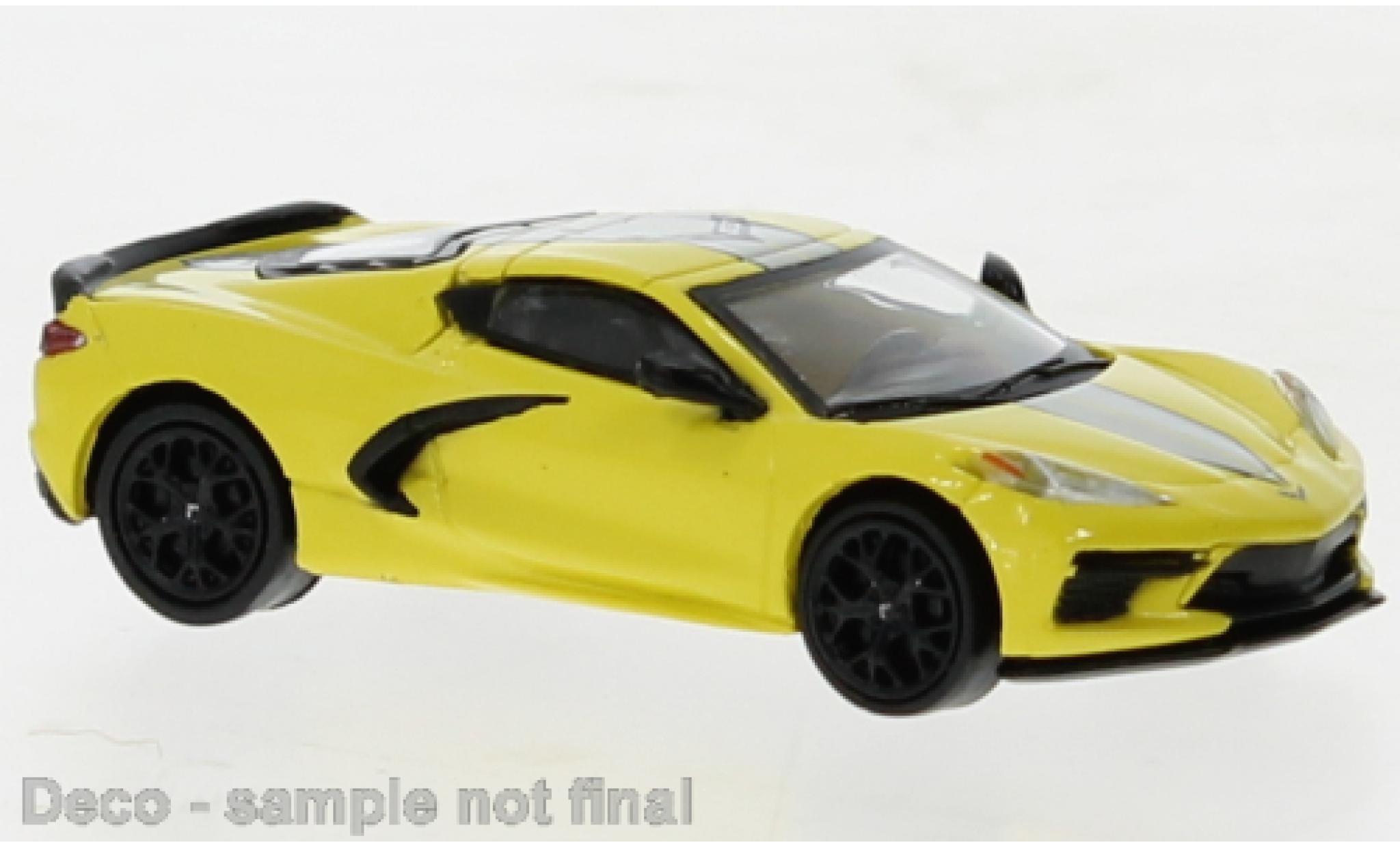 Chevrolet Corvette 1/87 PCX87 C8 giallo clair/nero 2020 modellino in miniatura