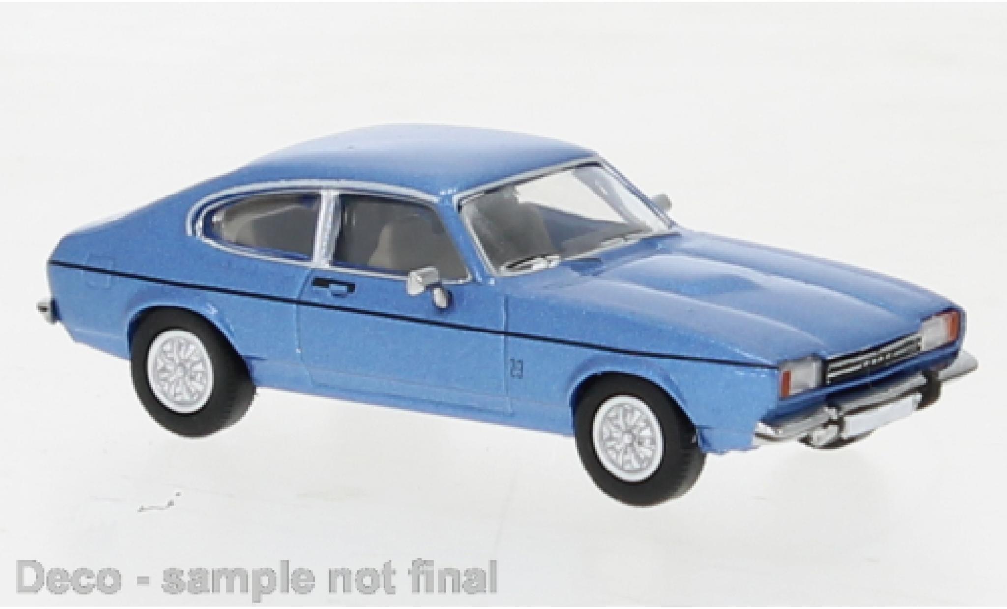 Ford Capri 1/87 PCX87 MK II metallise blu 1974 modellino in miniatura