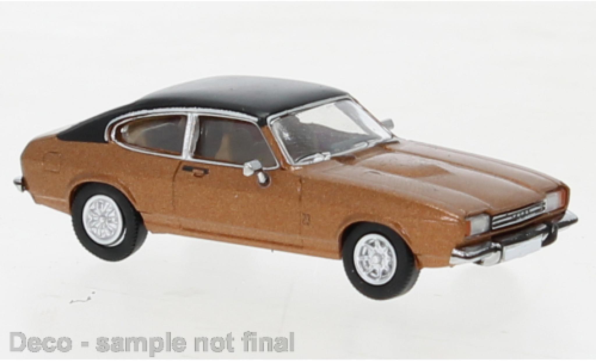 Ford Capri 1/87 PCX87 MK II metallise marroneee 1974 modellino in miniatura