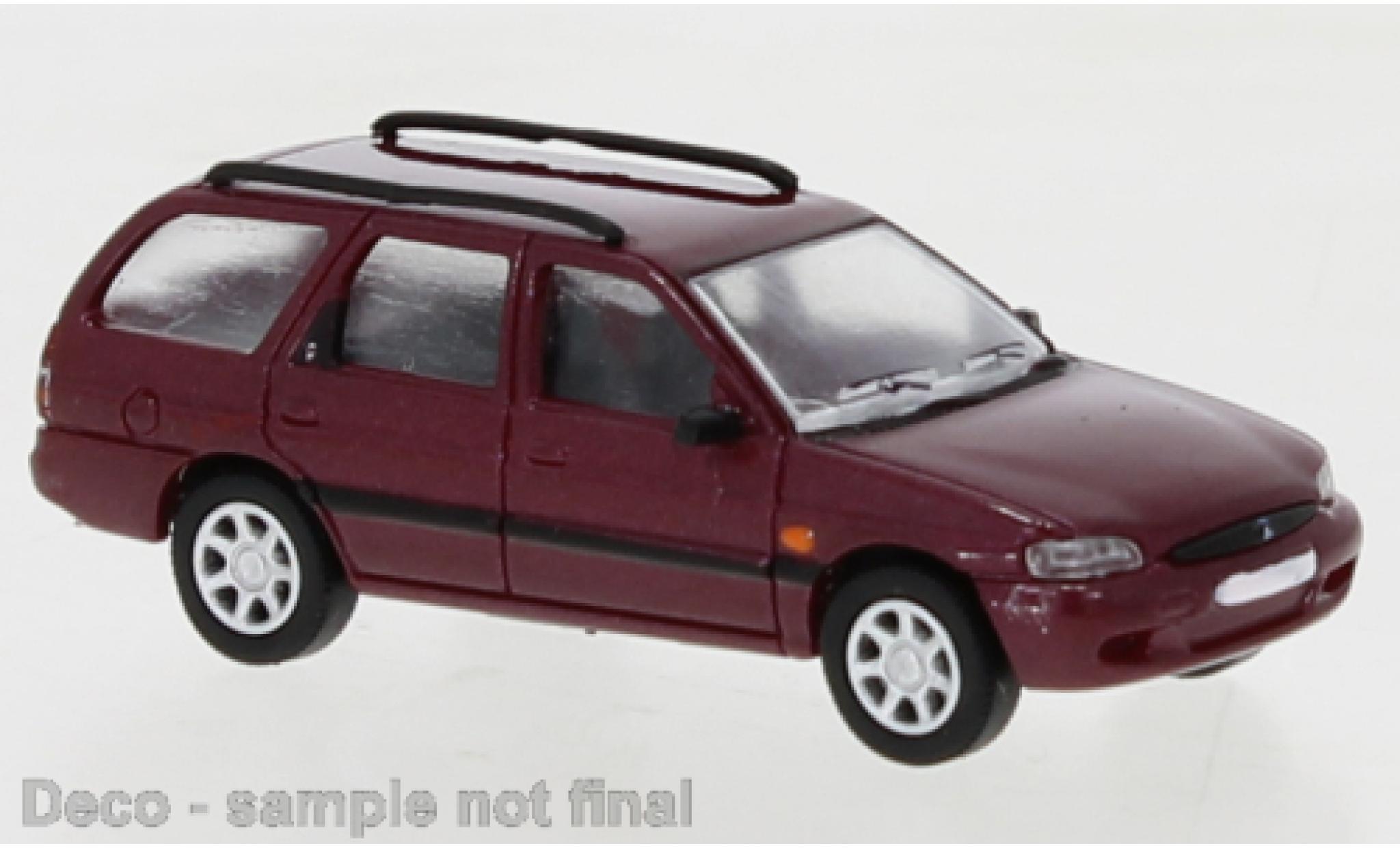 Ford Escort 1/87 PCX87 MK VII Turnier metallise rosso foncé 1995 modellino in miniatura