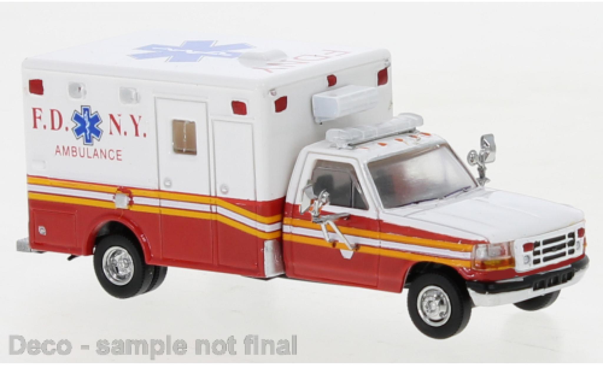 Ford F-350 1/87 PCX87 Horton Ambulance FDNY 1997 modellino in miniatura