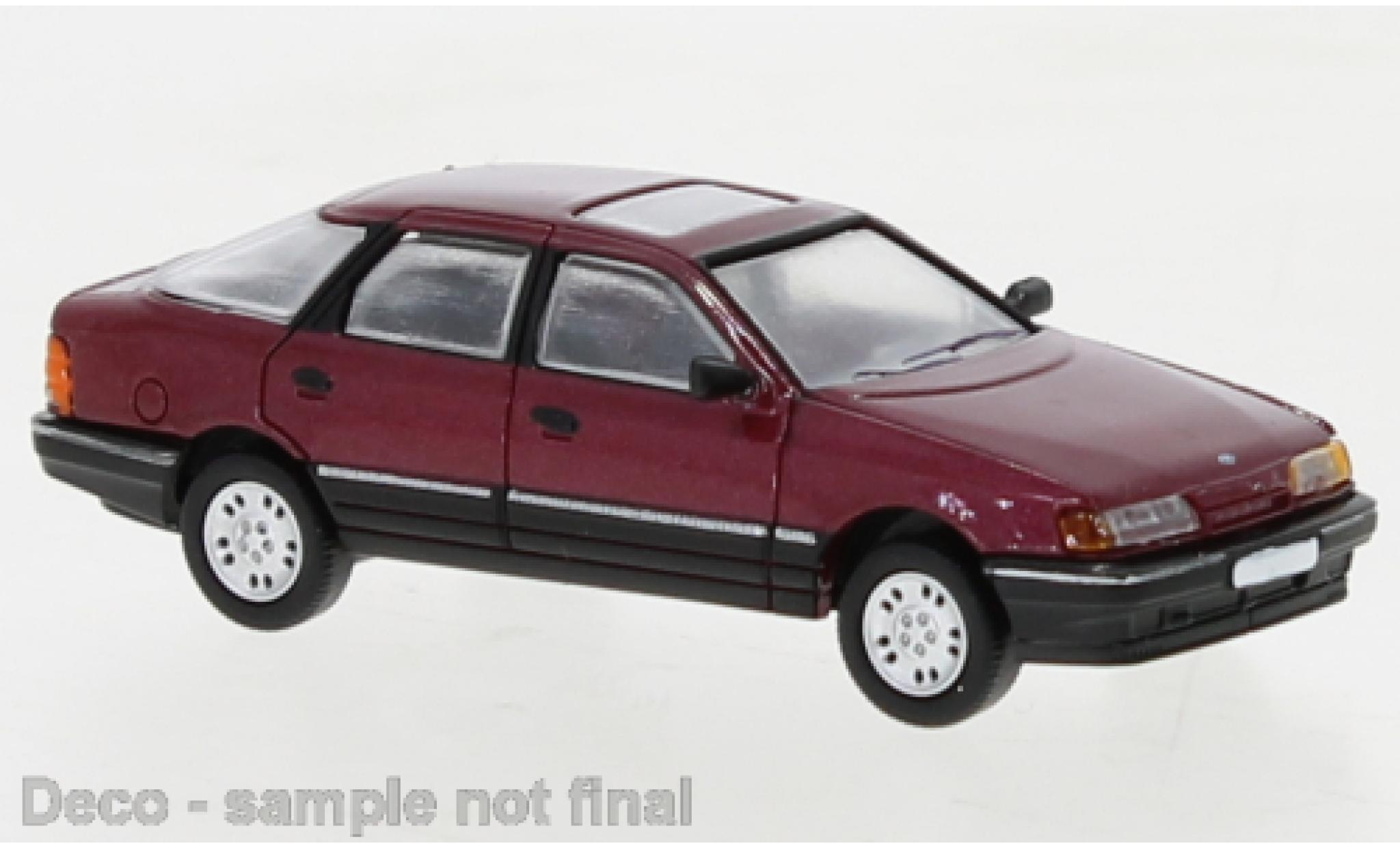 Ford Scorpio 1/87 PCX87 metallise rosso foncé 1985 modellino in miniatura