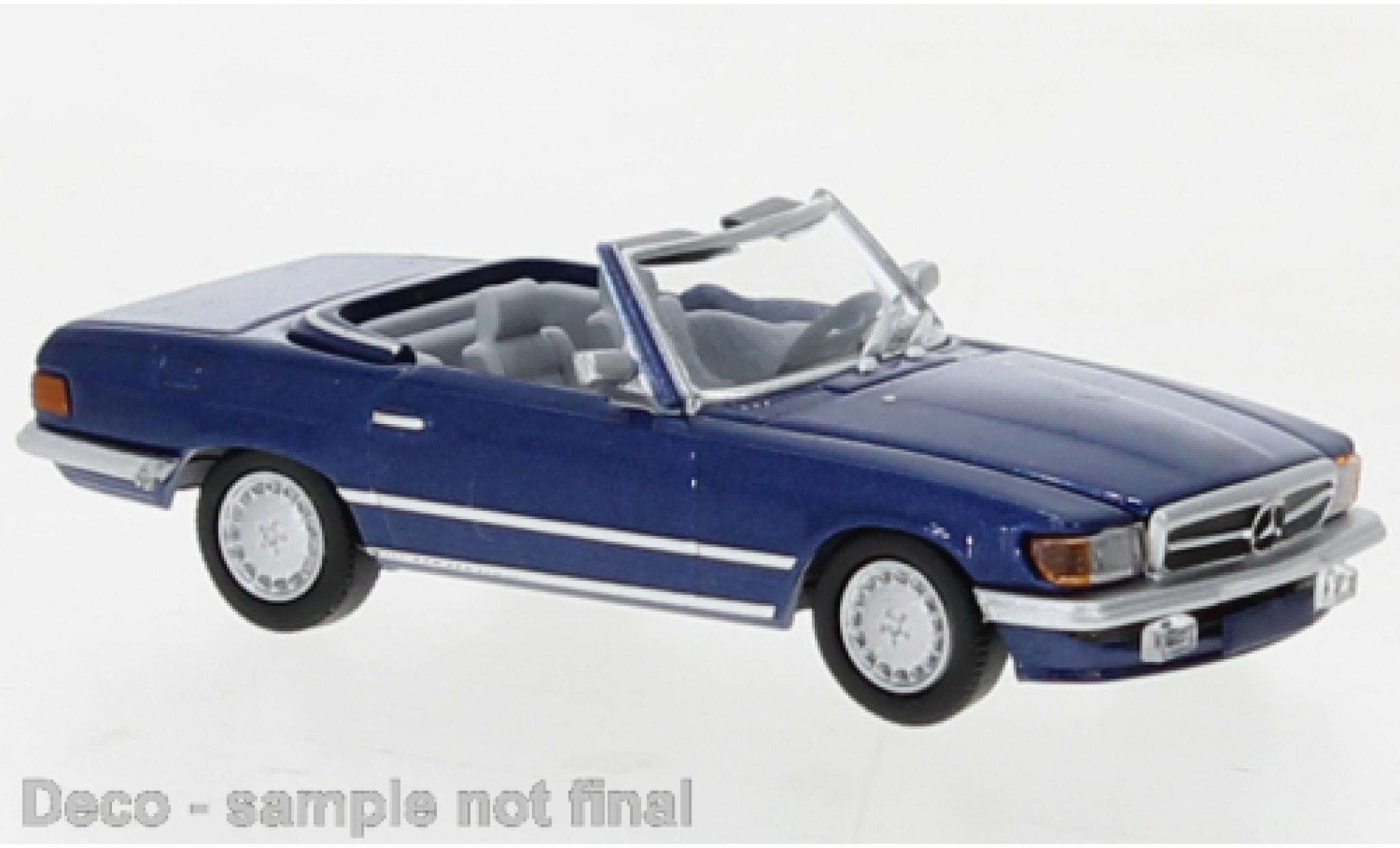 Mercedes Classe SL 1/87 PCX87 SL (R107) metallise blu foncé 1985 modellino in miniatura