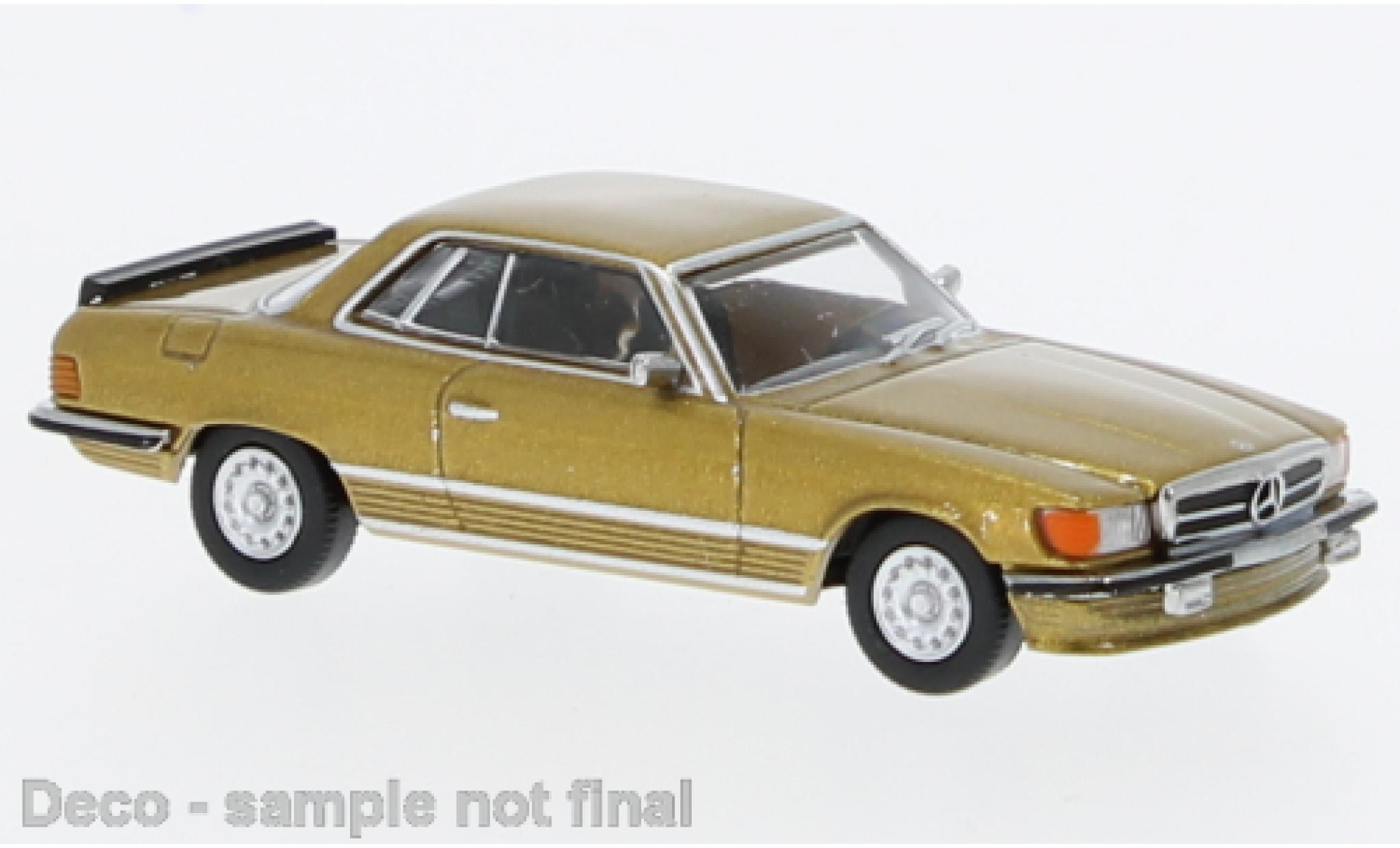 Mercedes Classe SL 1/87 PCX87 SLC 450 5.0 (C107) doré 1971 modellino in miniatura
