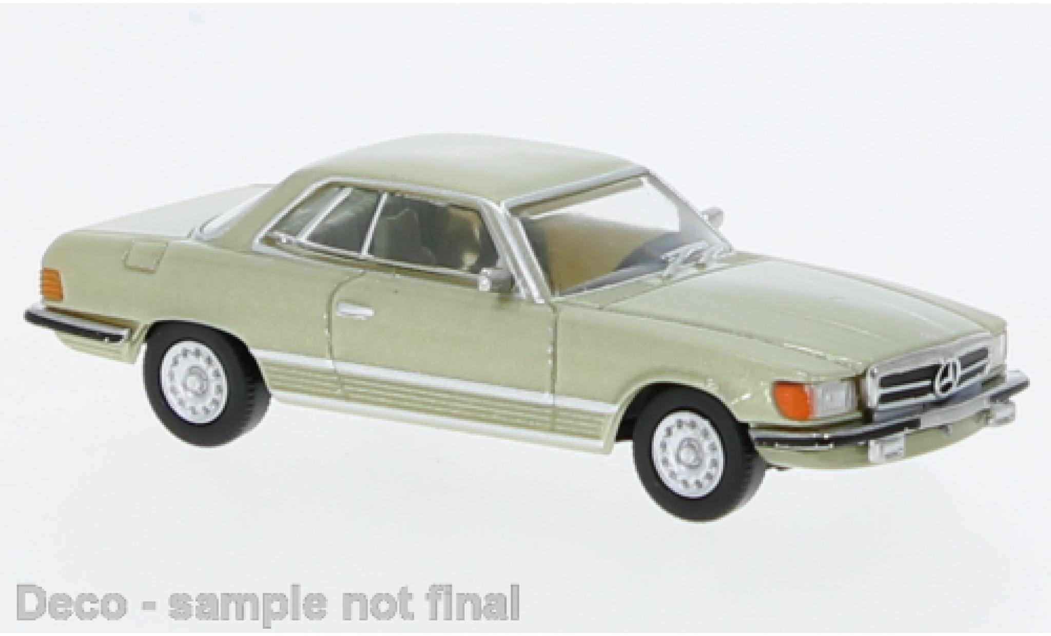 Mercedes Classe SL 1/87 PCX87 SLC (C107) metallise la chaux 1971 modellino in miniatura
