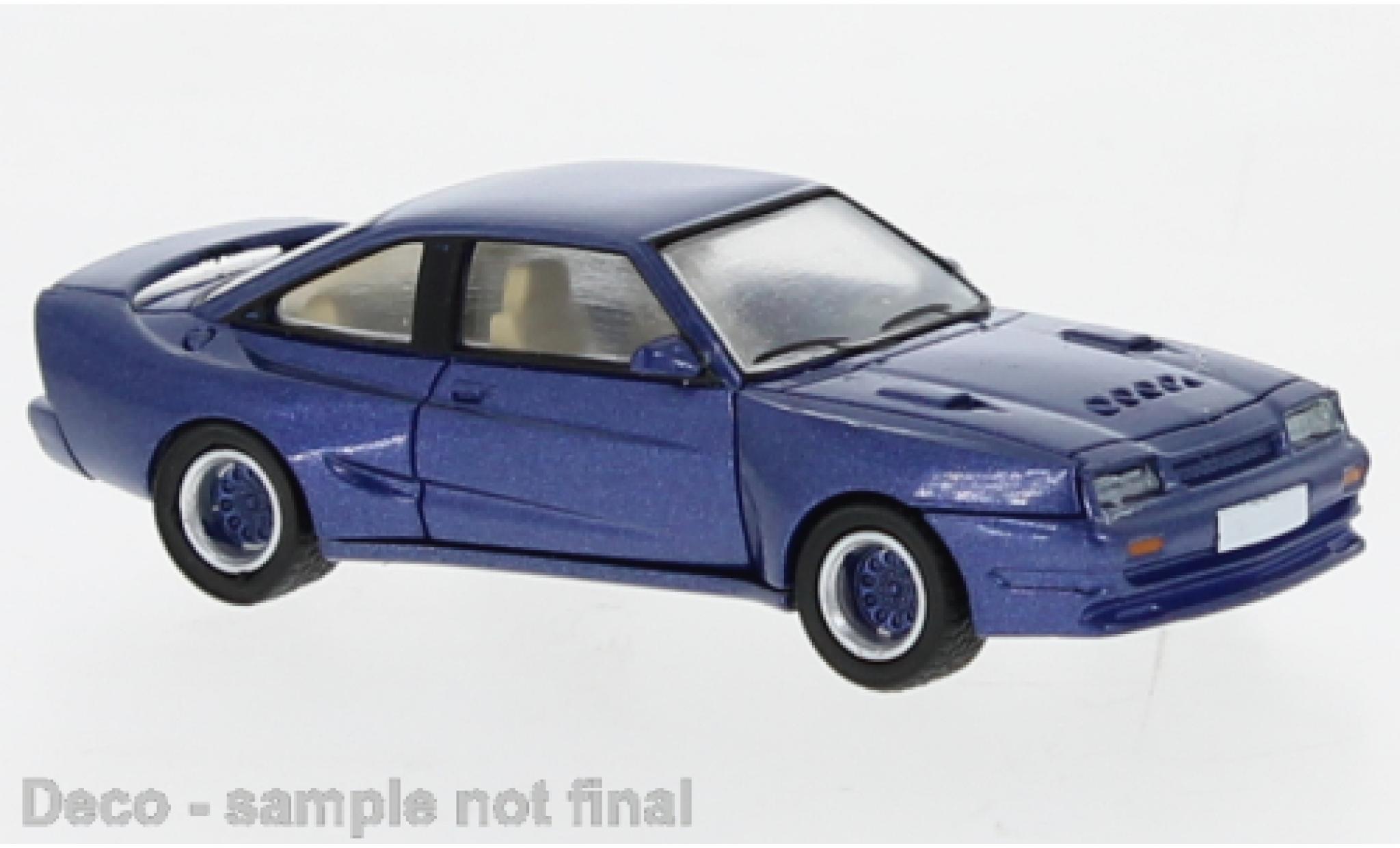 Opel Manta 1/87 PCX87 B Mattig metallise blu 1991 modellino in miniatura