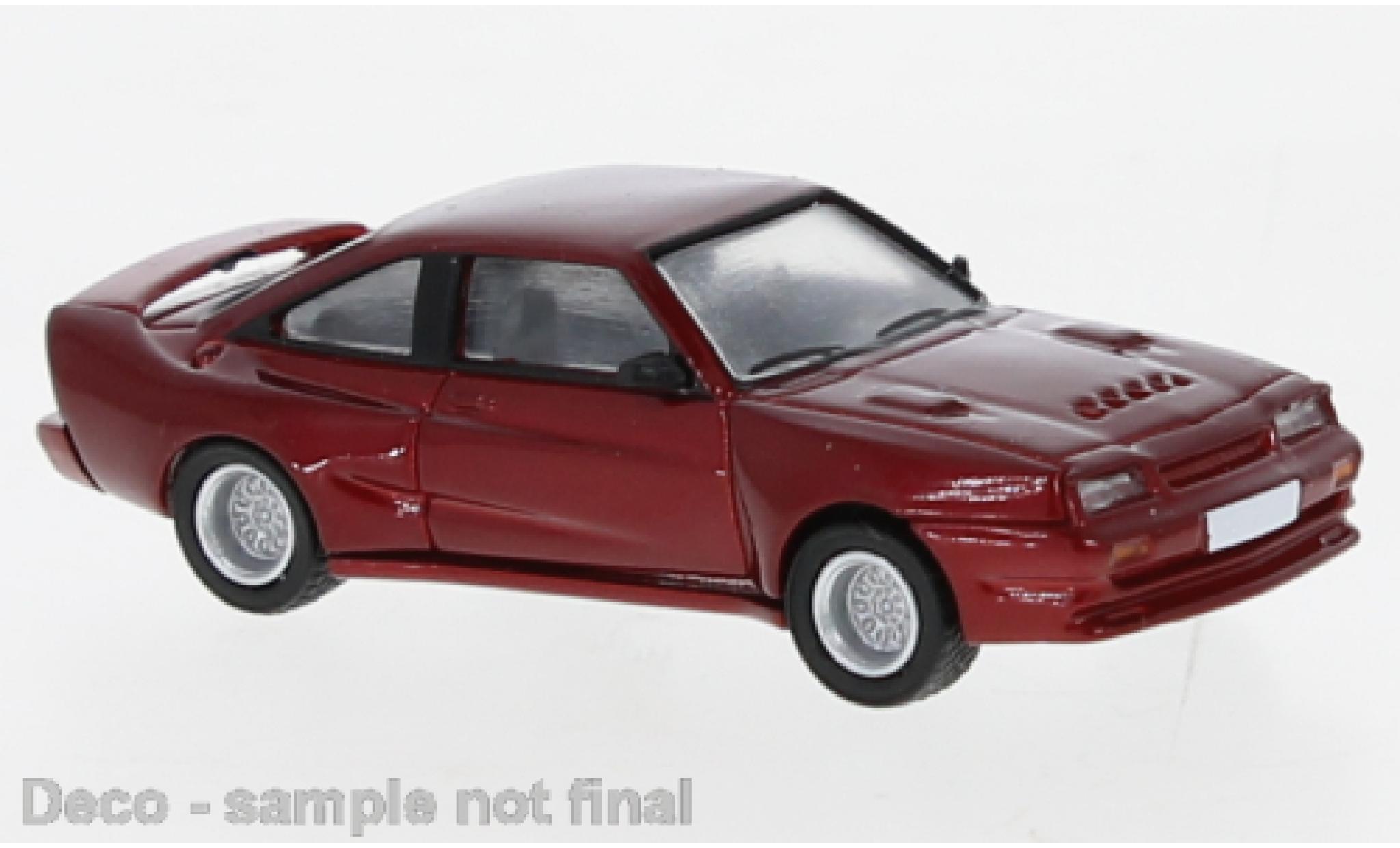 Opel Manta 1/87 PCX87 B Mattig metallise rosso 1991 modellino in miniatura