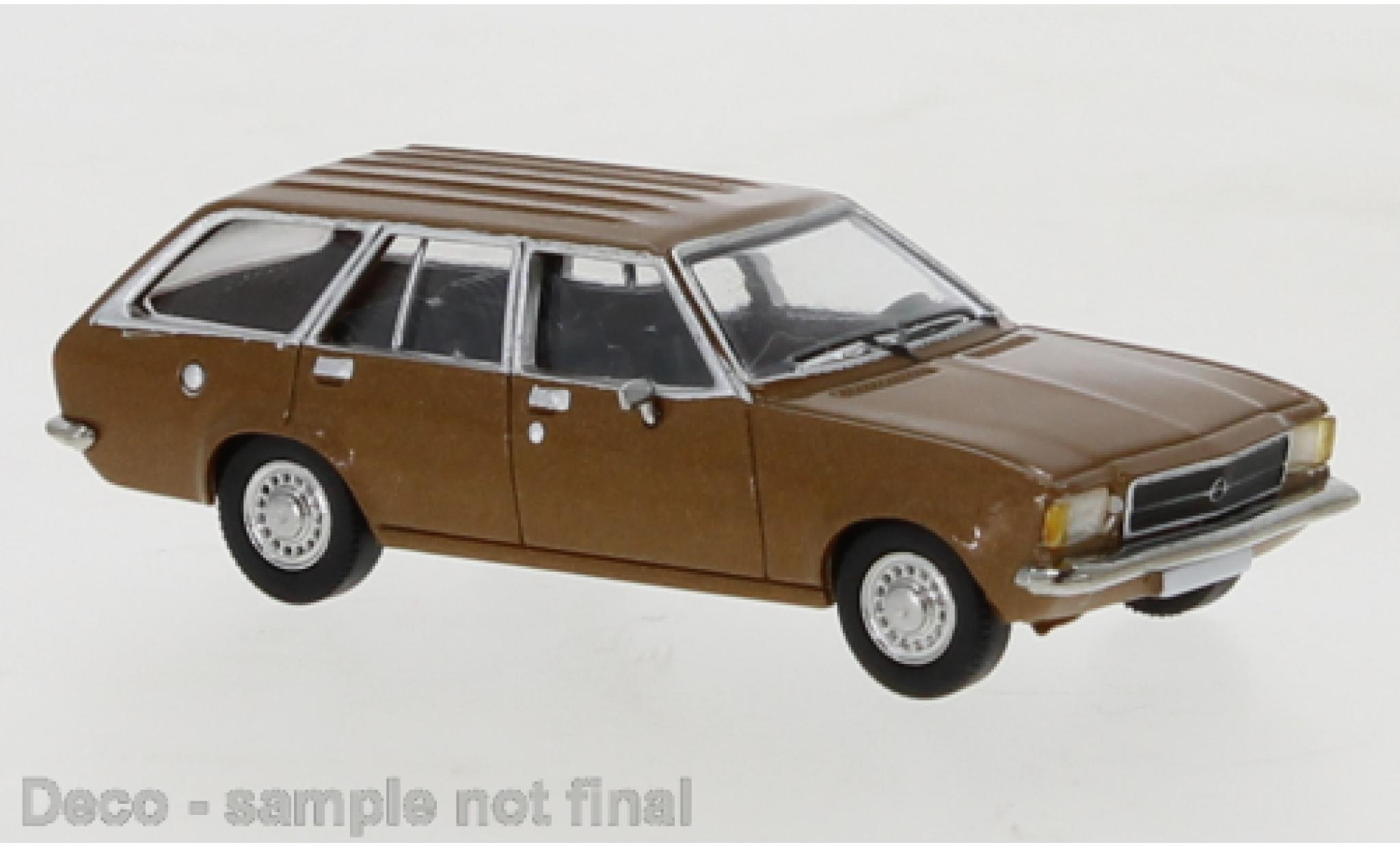 Opel Rekord 1/87 PCX87 D Caravan metallise marroneee 1972 modellino in miniatura