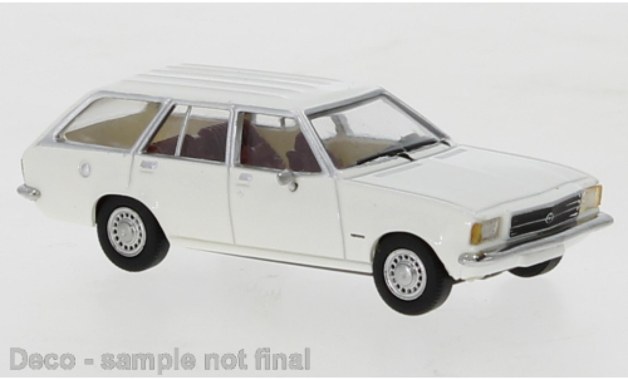 Opel Rekord 1/87 PCX87 D Caravan bianco 1972 modellino in miniatura