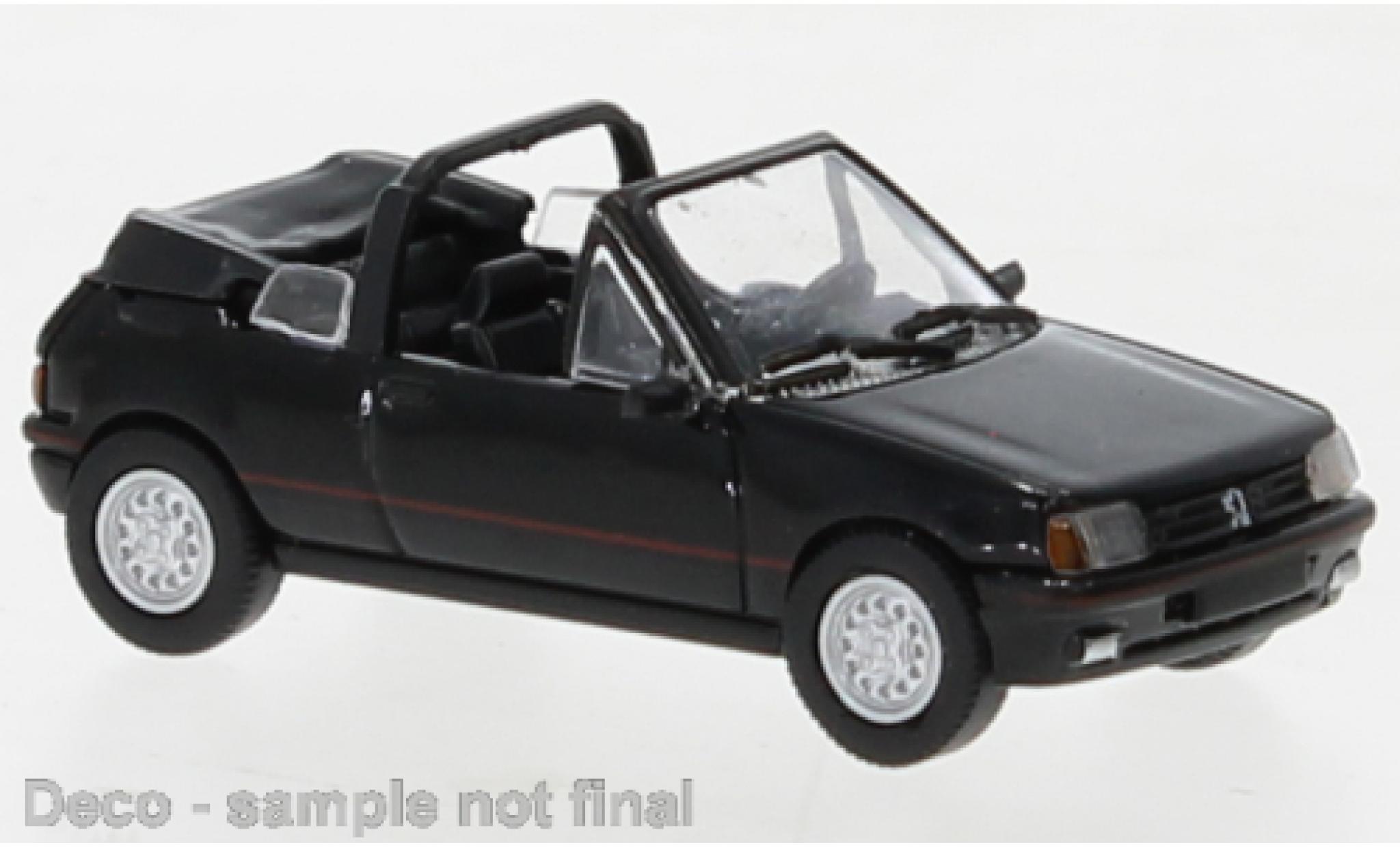Peugeot 205 1/87 PCX87 cabriolet nero 1986 modellino in miniatura