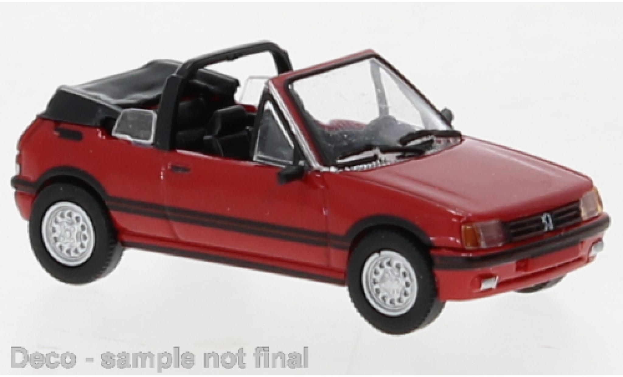 Peugeot 205 1/87 PCX87 cabriolet rosso 1986 modellino in miniatura