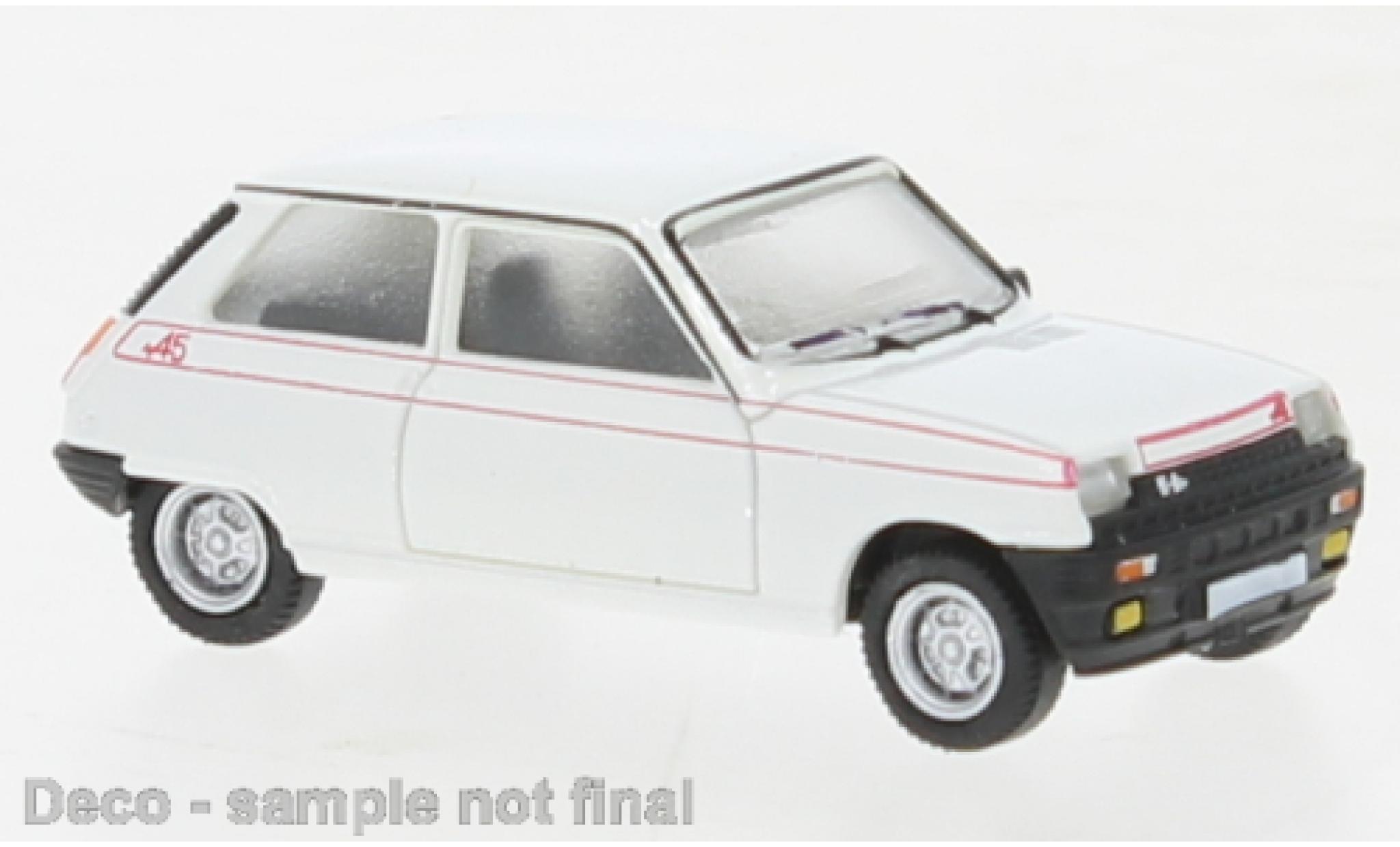 Renault 5 1/87 PCX87 Alpine bianco 1980 modellino in miniatura