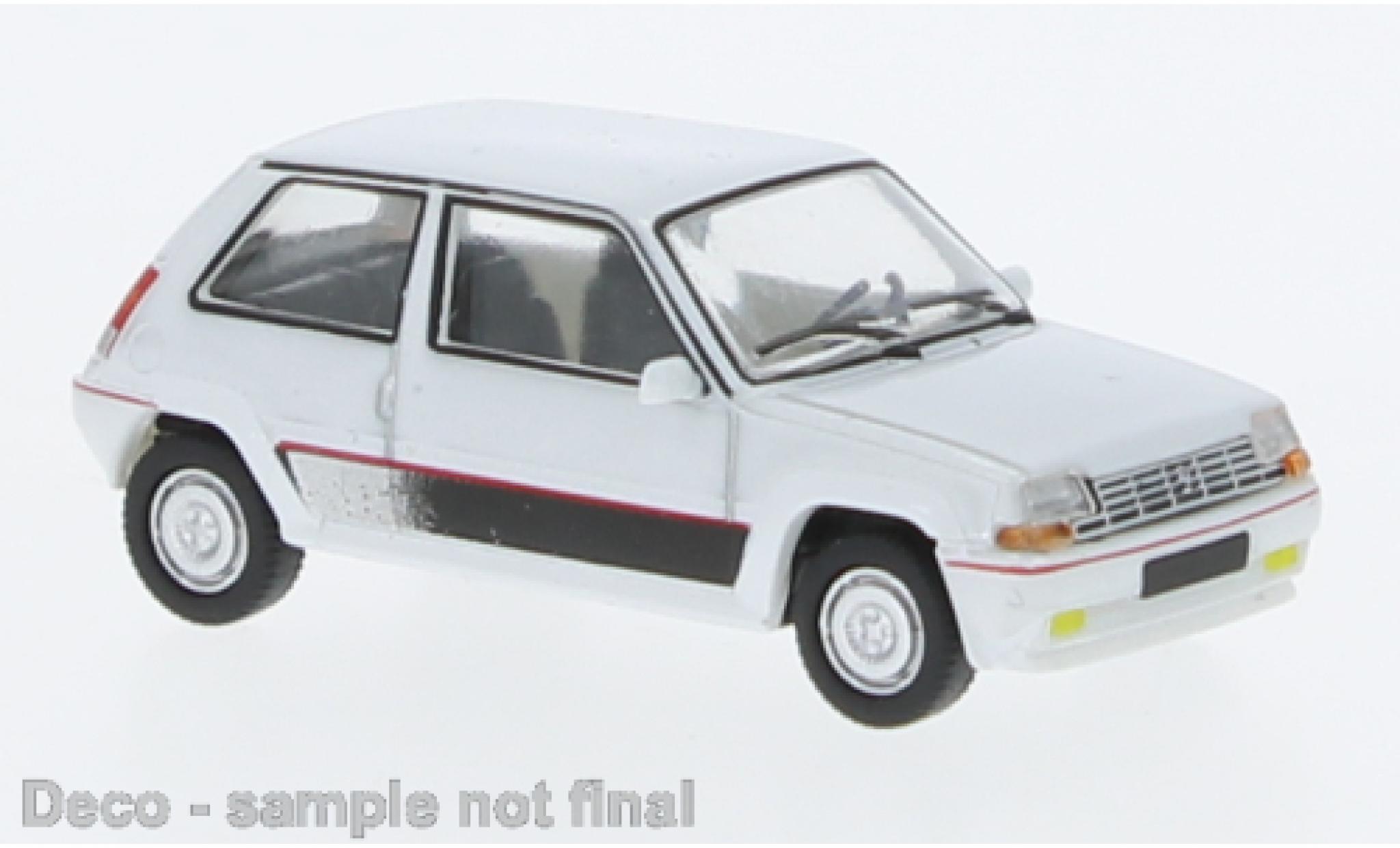 Renault 5 1/87 PCX87 GT Turbo metallise bianco 198 modellino in miniatura