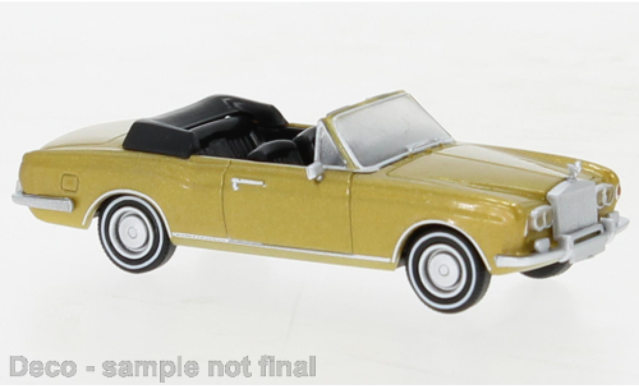 Rolls Royce Corniche 1/87 PCX87 doré 1971 modellino in miniatura