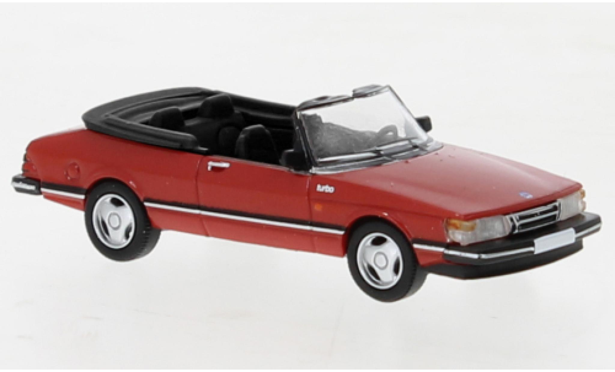 Saab 900 1/87 PCX87 cabriolet rosso 1986 modellino in miniatura