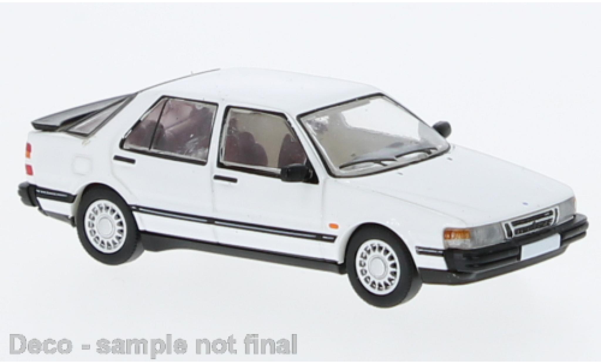 Saab 9000 1/87 PCX87 CC bianco 1985 modellino in miniatura