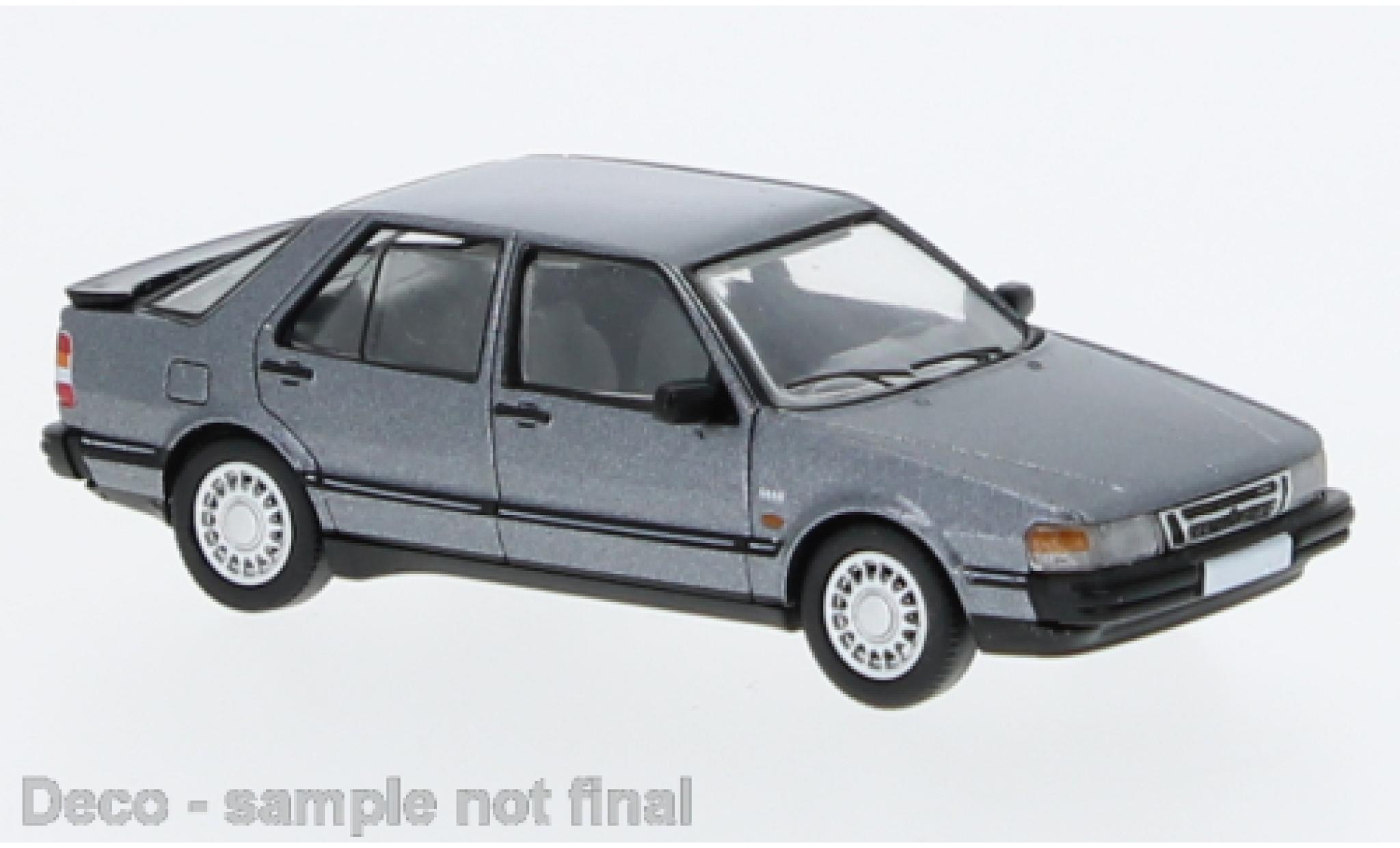 Saab 9000 1/87 PCX87 CC metallise grau 1985 modellino in miniatura