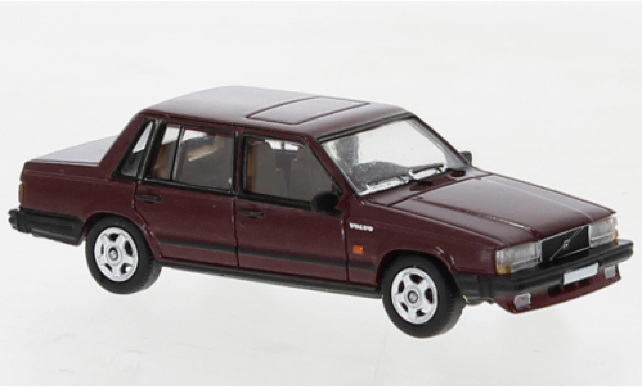 Volvo 740 1/87 PCX87 metallise rosso foncé 1984 modellino in miniatura