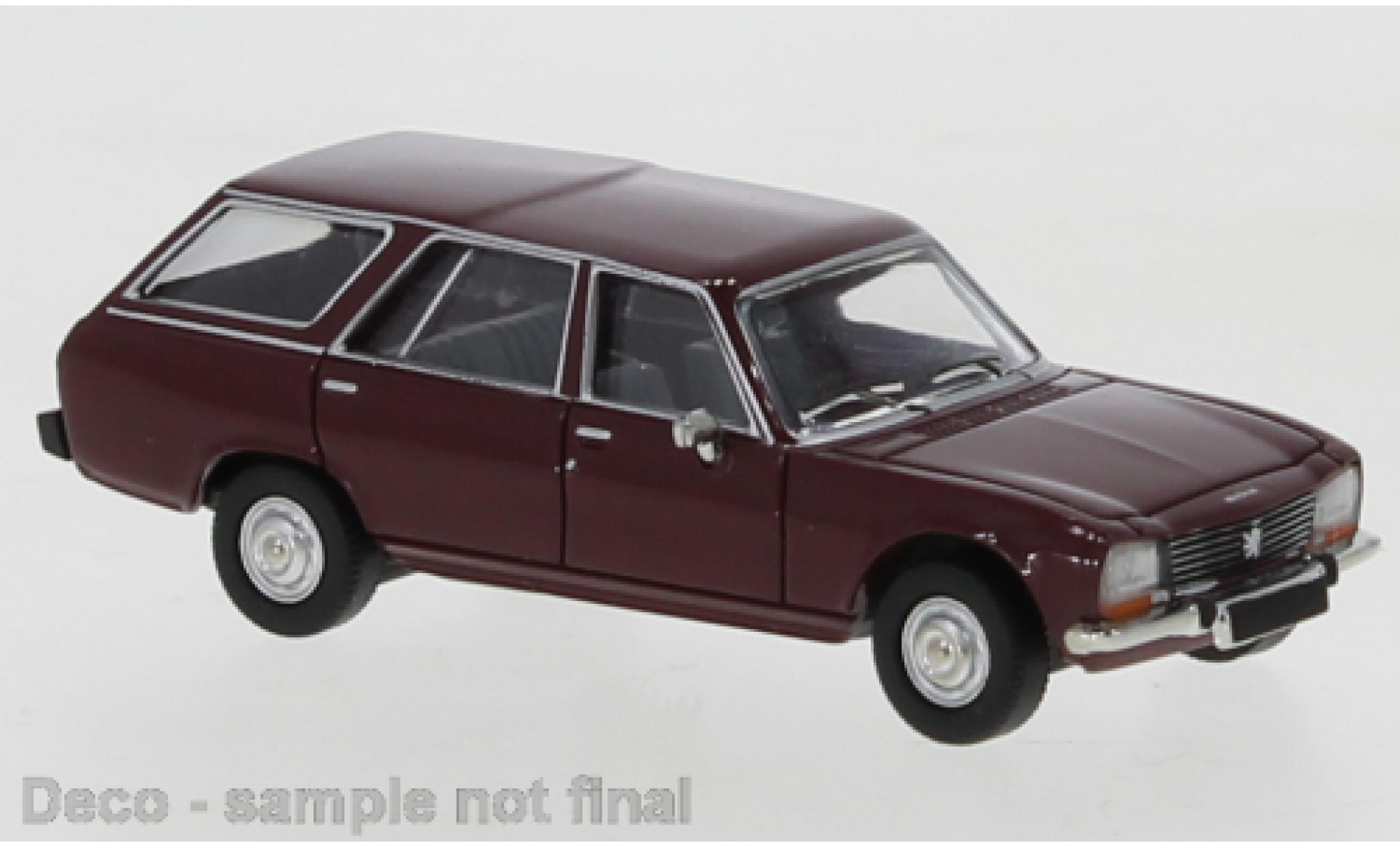 Peugeot 504 1/87 PCX87 Break rosso 1978 modellino in miniatura