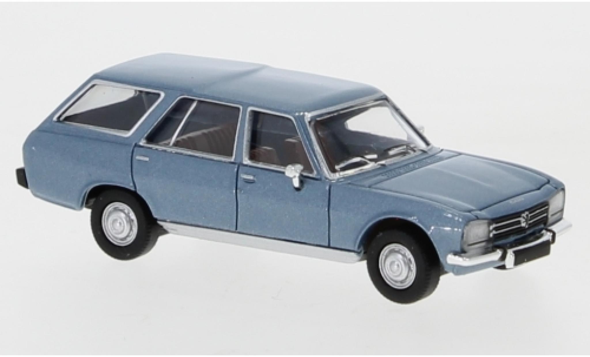 Peugeot 504 1/87 PCX87 Break metallico blu 1978 modellino in miniatura
