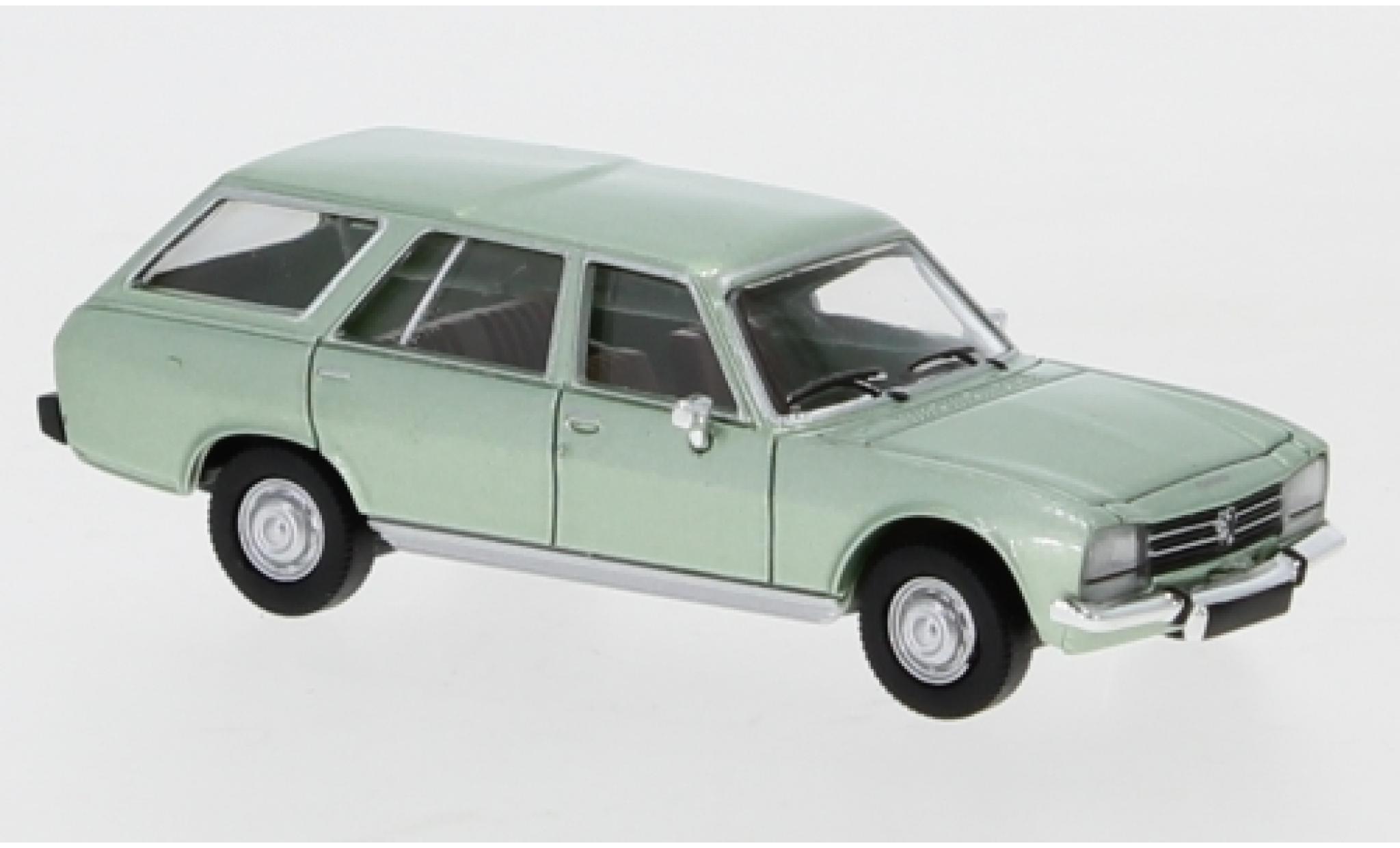Peugeot 504 1/87 PCX87 Break metallico verde 1978 modellino in miniatura