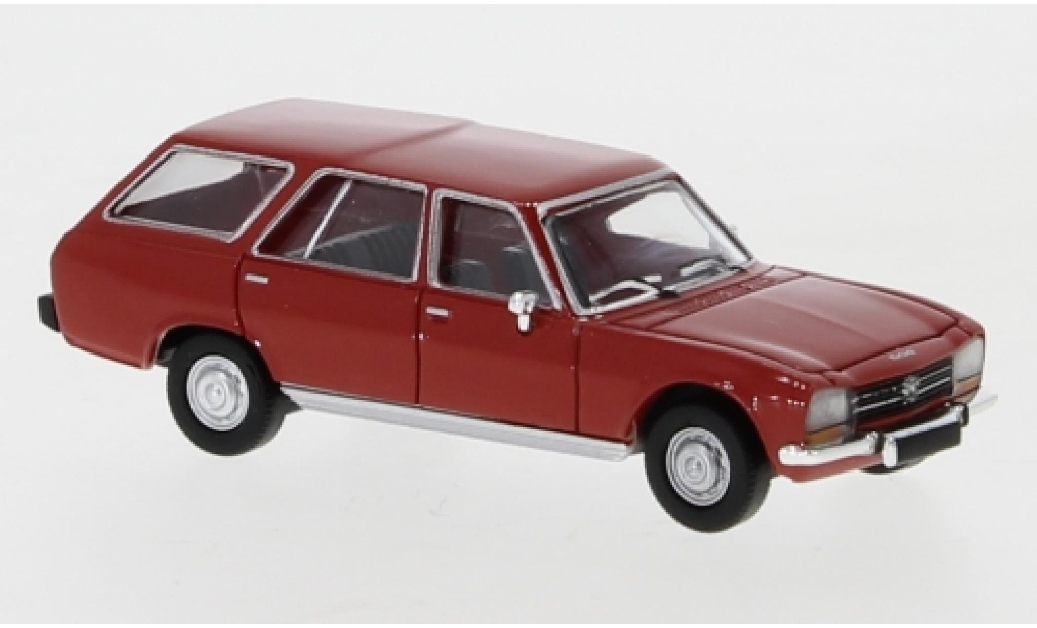 Peugeot 504 1/87 PCX87 Break rosso 1978 modellino in miniatura