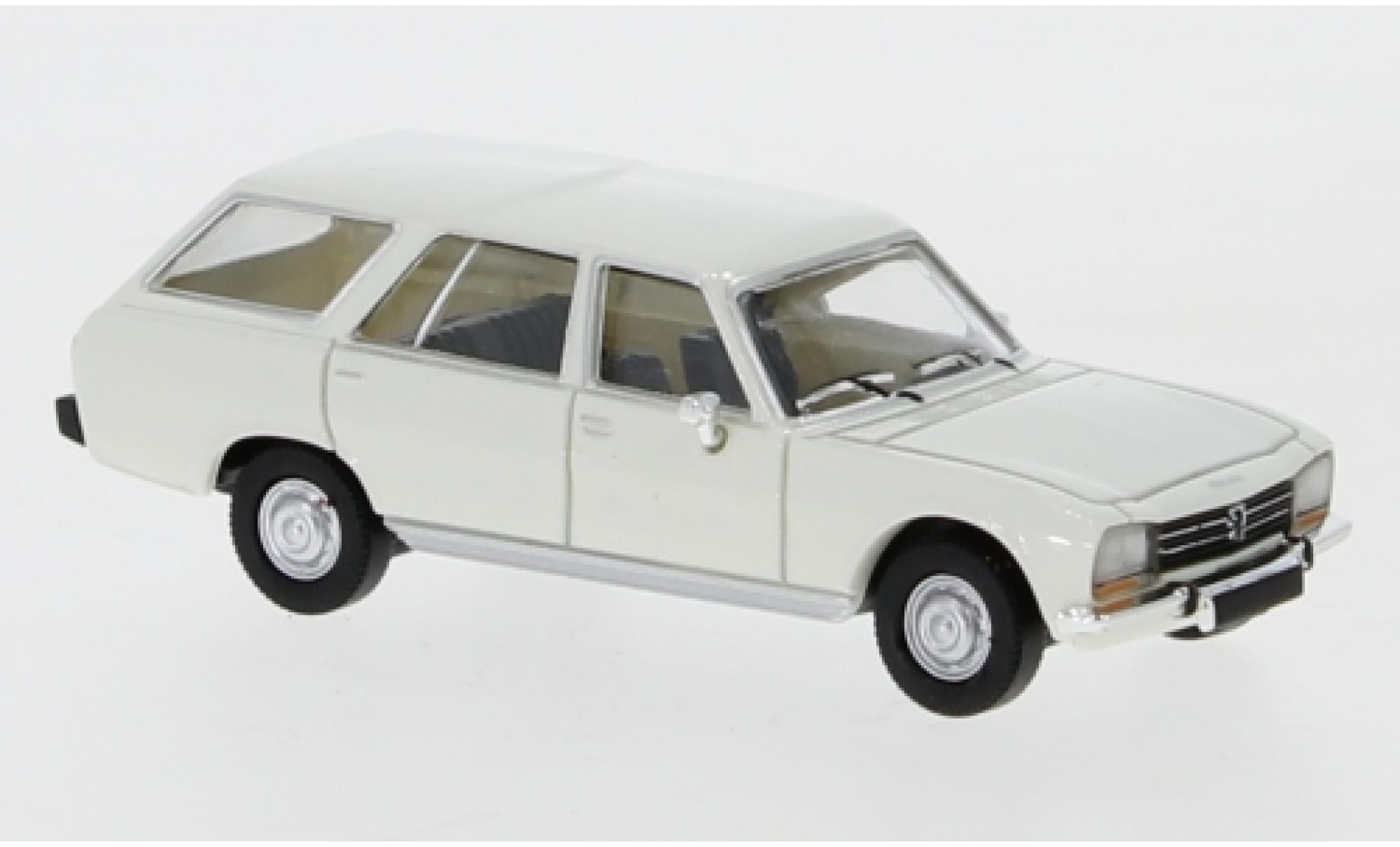 Peugeot 504 1/87 PCX87 Break bianco 1978 modellino in miniatura