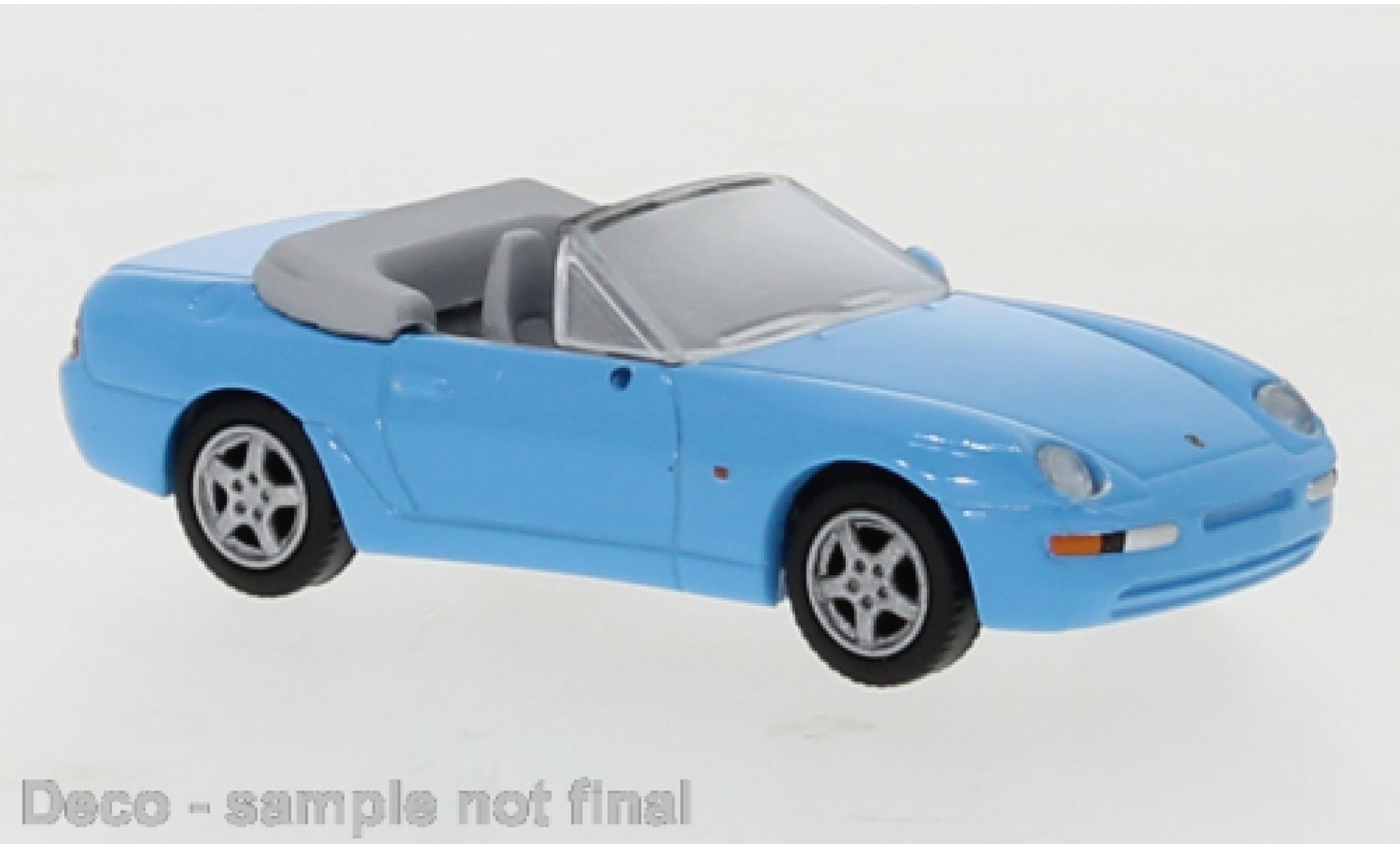 Porsche 968 1/87 PCX87 Cabriolet blu 1991 modellino in miniatura
