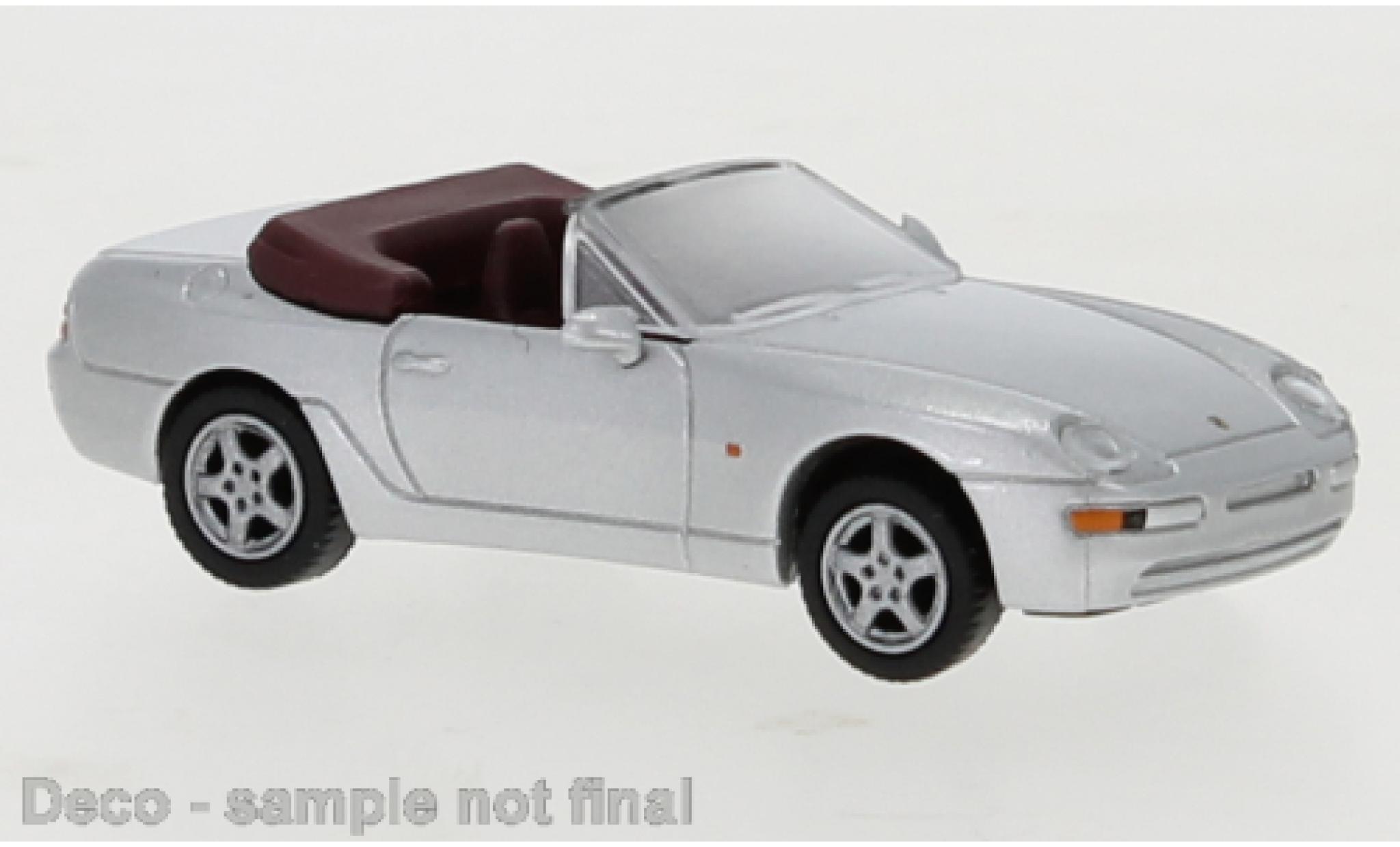 Porsche 968 1/87 PCX87 Cabriolet grigio 1991 modellino in miniatura