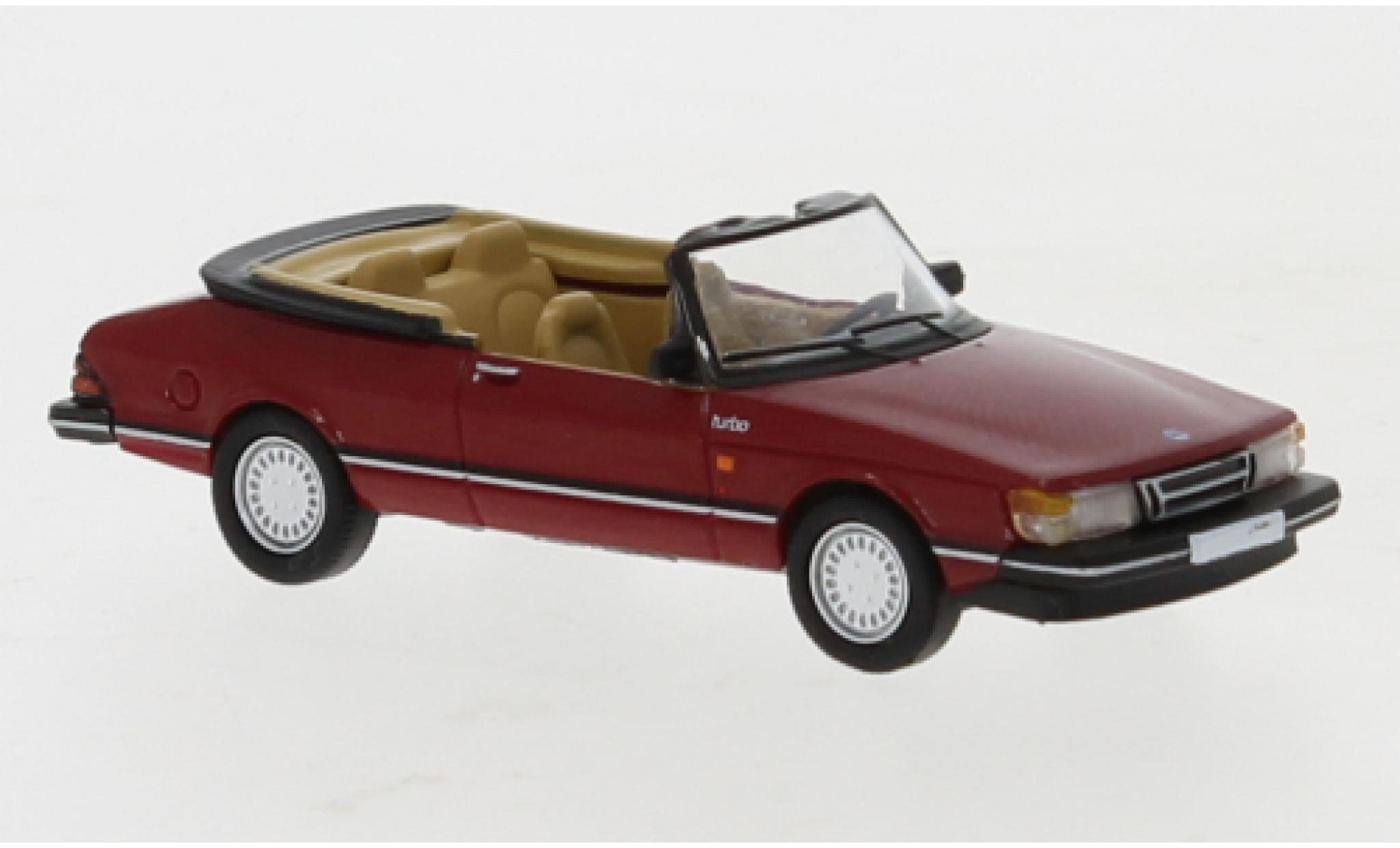 Saab 900 1/87 PCX87 Cabriolet rosso 1986 modellino in miniatura
