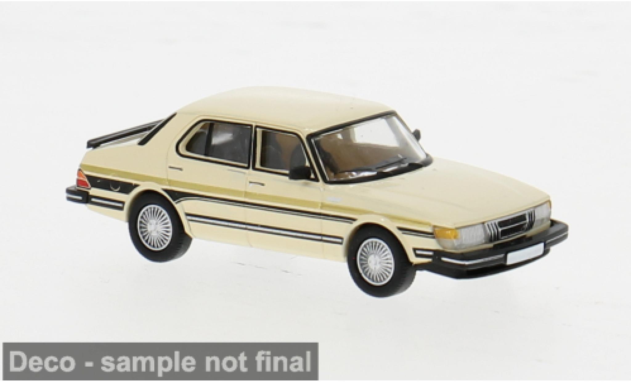 Saab 900 1/87 PCX87 Limousine beige/Dekor 1981 1:87 modellino in miniatura