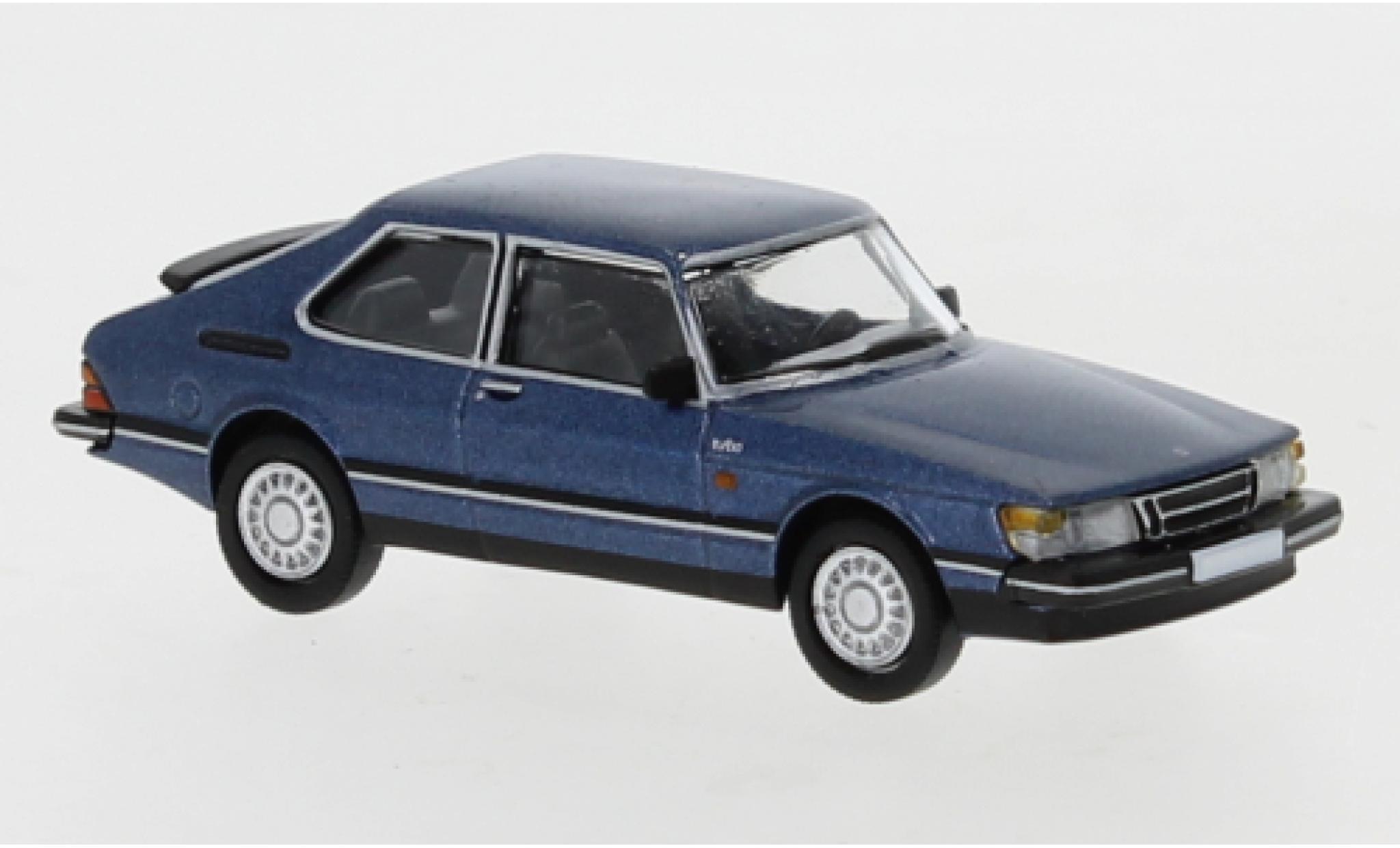Saab 900 1/87 PCX87 Turbo metallico blu 1986 modellino in miniatura