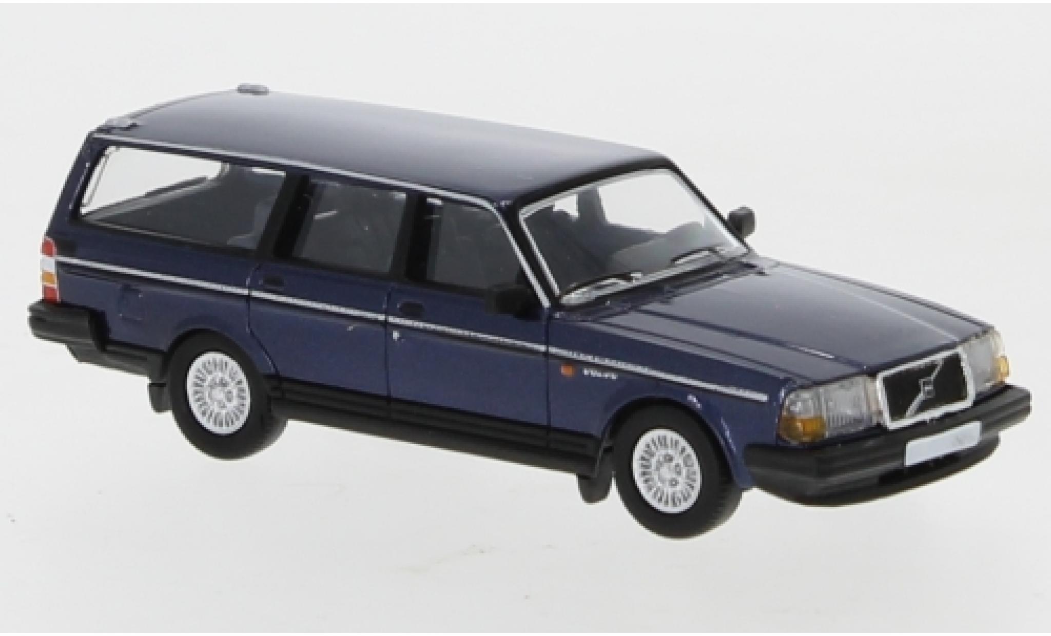 Volvo 240 1/87 PCX87 GL Kombi metallico blu 1989 modellino in miniatura