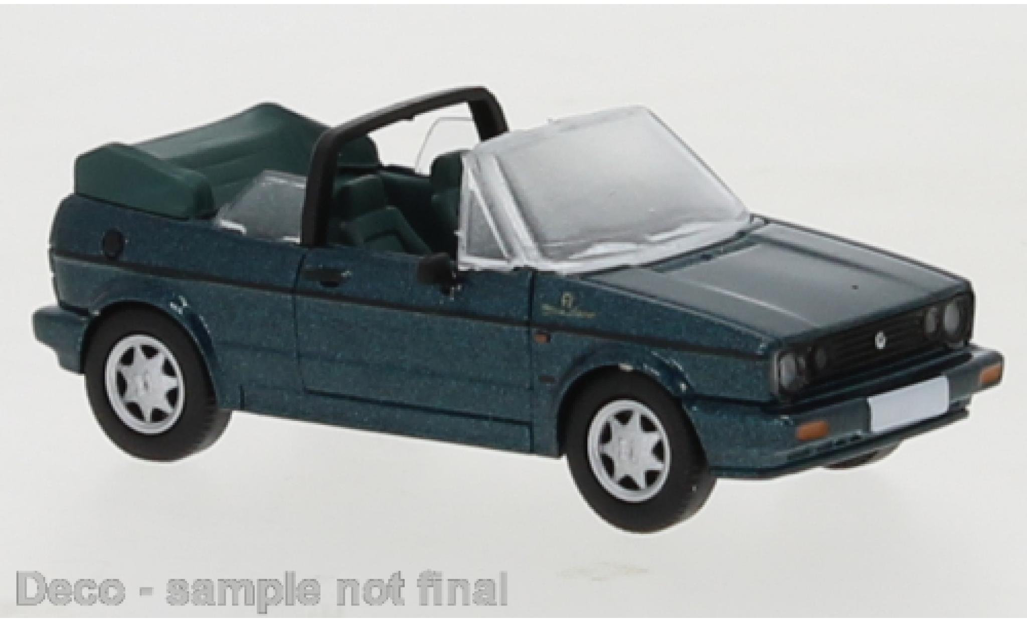 Volkswagen Golf 1/87 PCX87 I Cabriolet metallico verde 1991 Etienne Aigner modellino in miniatura