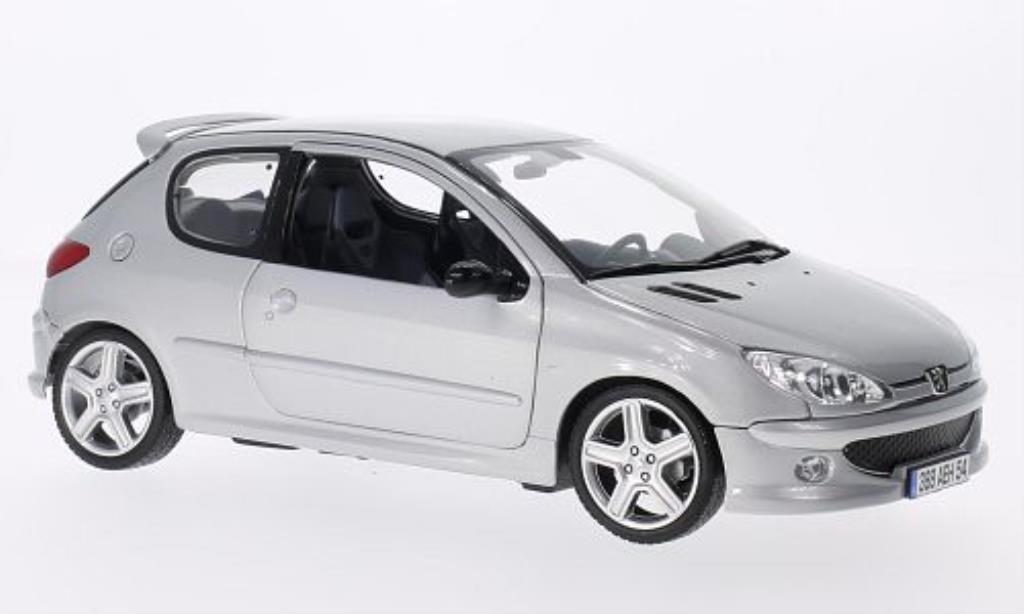 Peugeot 206 RC 1/18 Norev RC grigio 2003 modellino in miniatura