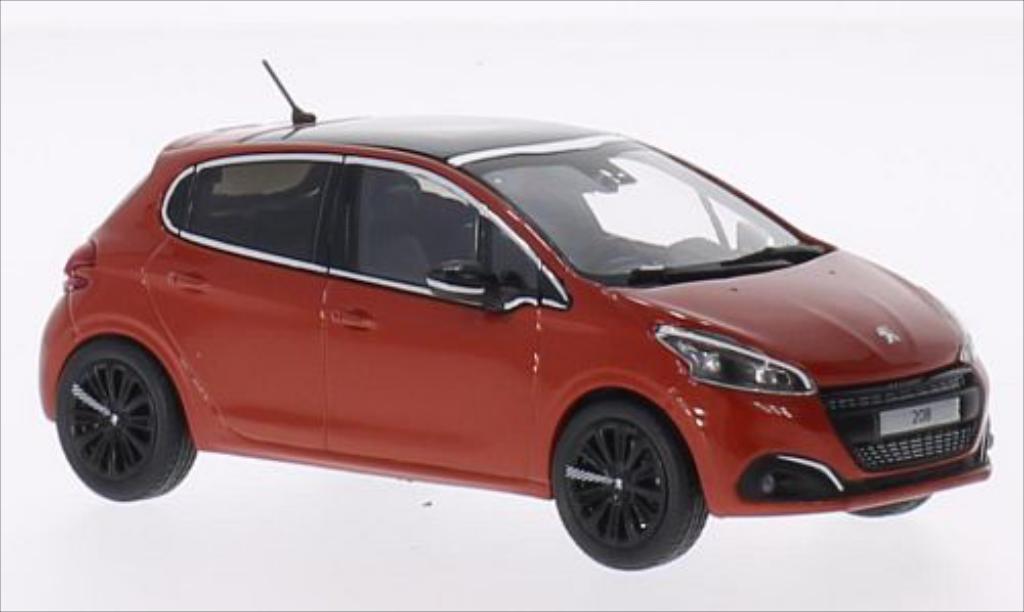 Peugeot 208 1/43 Norev orange 2015 modellino in miniatura