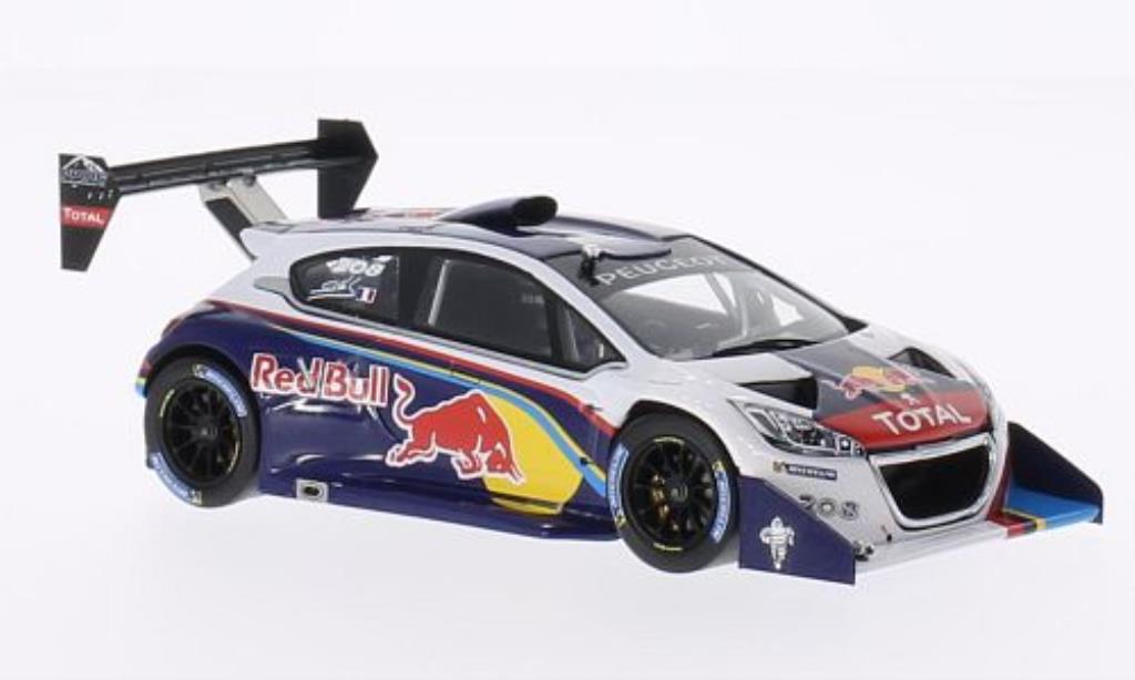 Peugeot 208 T16 1/43 Spark T16 No. Red Bull Pikes Peak 2013 modellino in miniatura