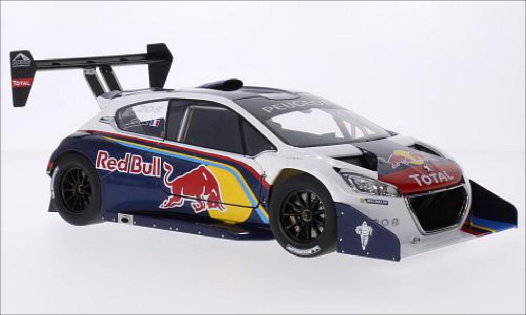 Peugeot 208 T16 1/18 Autoart T16 Red Bull / Total International Hill Climb Pikes Peak 2013 modellino in miniatura