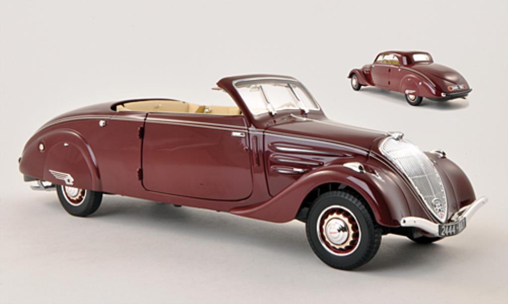 Peugeot 402 1/18 Norev Eclipse rosso 1937 modellino in miniatura
