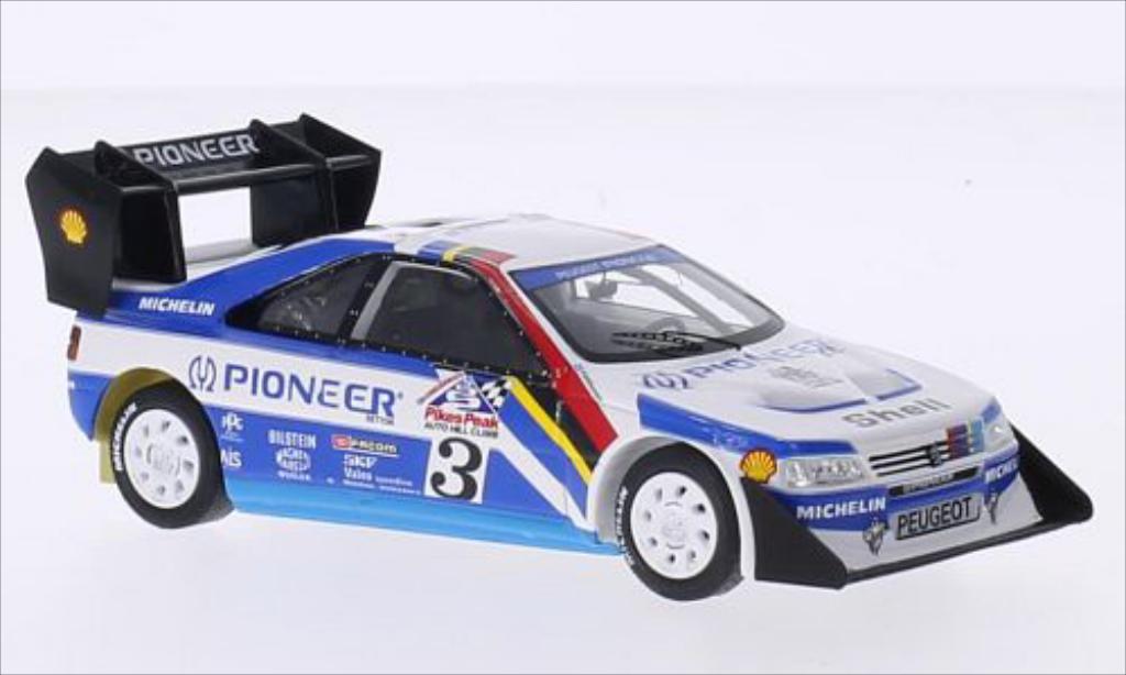 Peugeot 405 Turbo 16 1/43 Spark Turbo 16 No.3 Pioneer International Hill Climb Pikes Peak 1988 modellino in miniatura