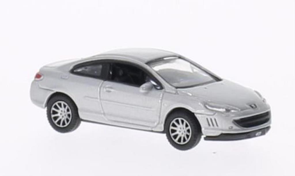 Peugeot 407 coupe 1/87 Welly coupe grigio modellino in miniatura
