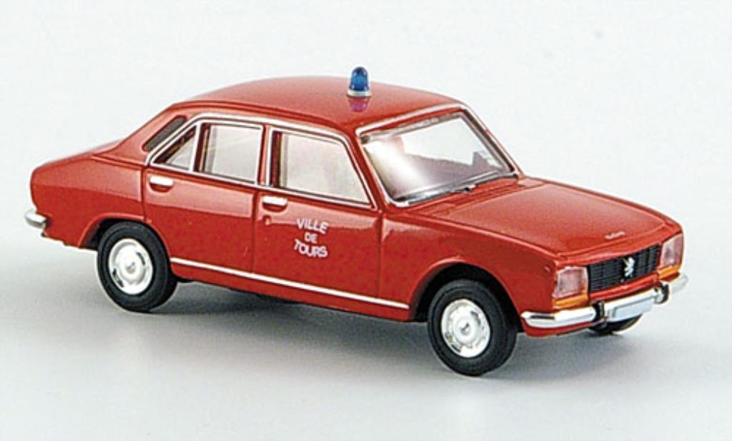 Peugeot 504 Berline 1/87 Brekina Berline Ville de Tours Feuerwehr-Limousine modellino in miniatura