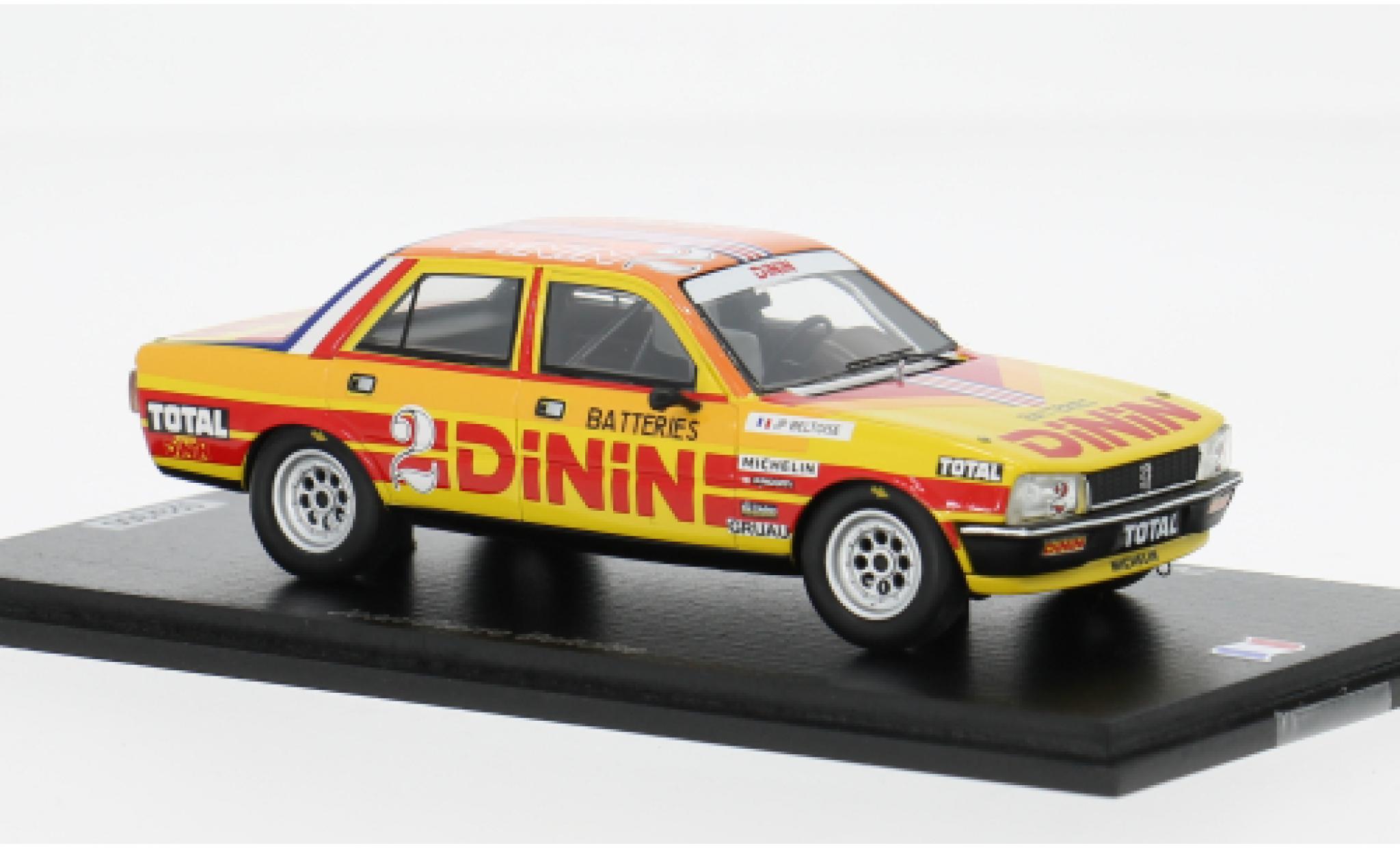 Peugeot 505 1/43 Spark Championnat de France Production Montlery 1980 #2 J-P.Beltoise 1:43 modellino in miniatura