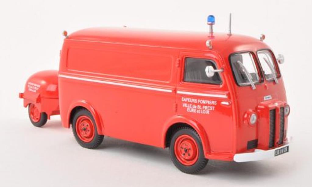 Peugeot D3 1/43 Eligor Kastenwagen Sapeurs Pompiers Ville de Saint Prest mit Motorpumpe modellino in miniatura