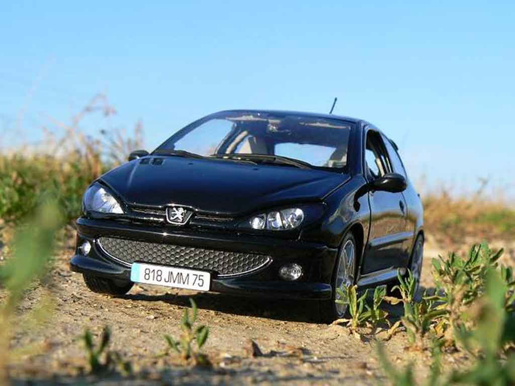 Peugeot 206 RC 1/18 Norev RC nero preparation esquiss auto tuning tuning modellino in miniatura