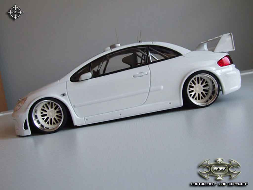 Peugeot 307 WRC 1/18 Autoart WRC plain body bianco jantes bbs tuning modellino in miniatura