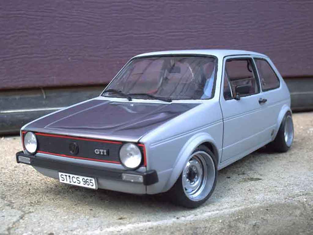 Volkswagen Golf 1 GTI 1/18 Solido 1 GTI jantes toles bords larges capot poli modellino in miniatura