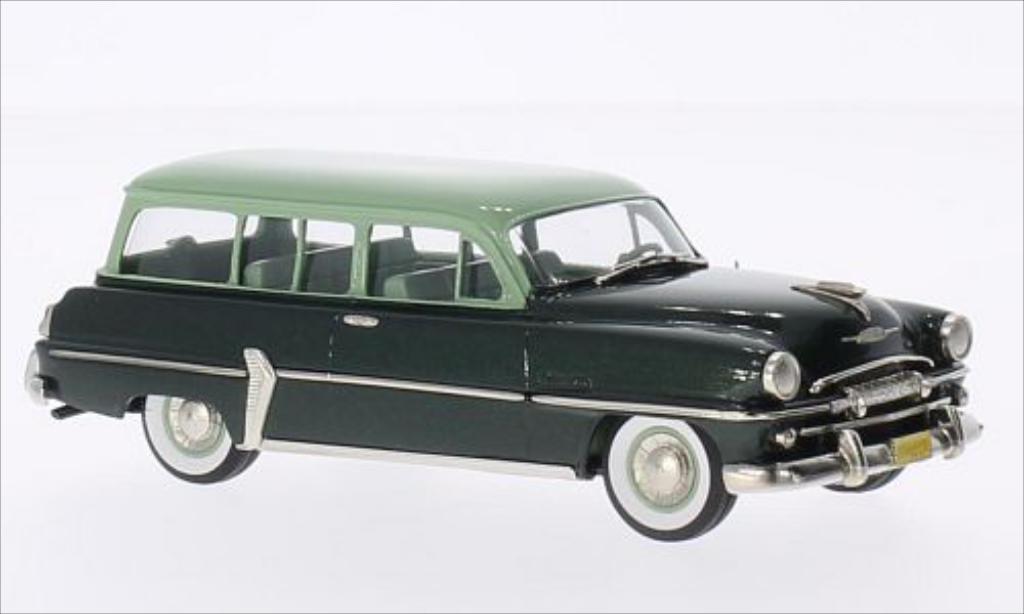 Plymouth Belvedere 1/43 Brooklin Suburban metallico grun/grun 1954 modellino in miniatura