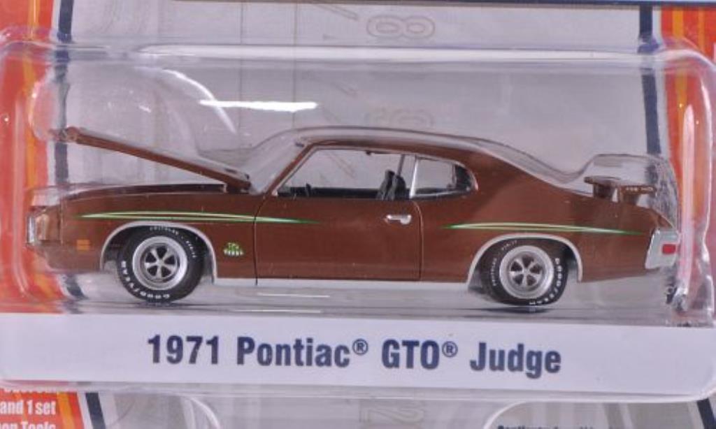 Pontiac GTO 1/64 Greenlight Judge marroneee 1971 modellino in miniatura