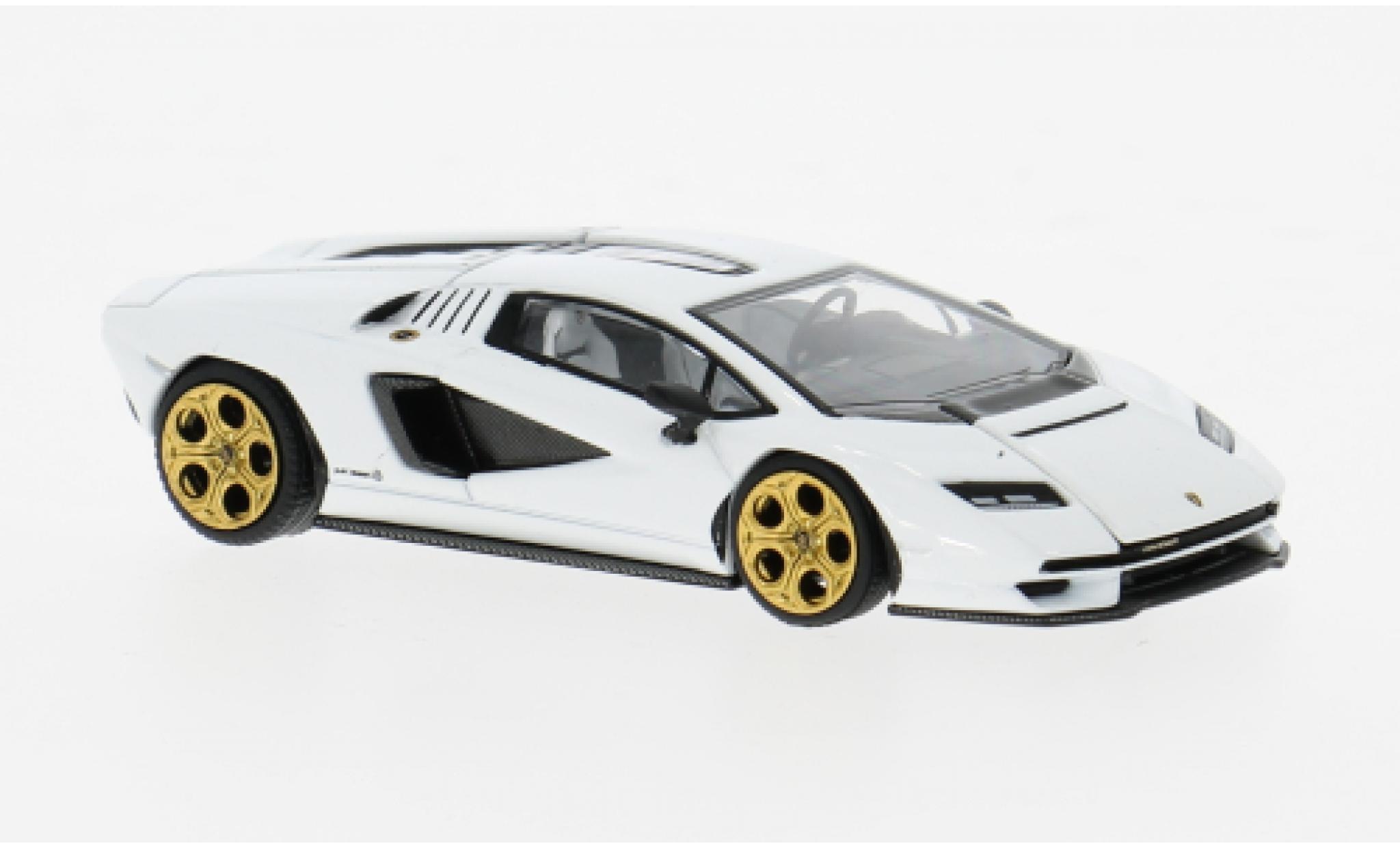 Lamborghini Countach 1/64 Pop Race LPI 800-4 weiss 1:64 modellino in miniatura